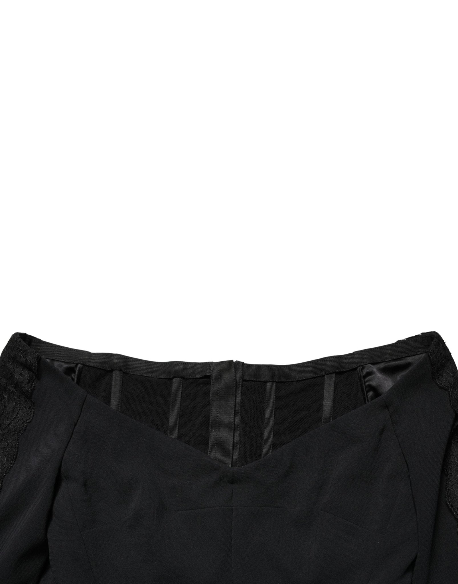 Dolce & Gabbana Black Silk Button Bodice Sheath Maxi Dress - RIMODA