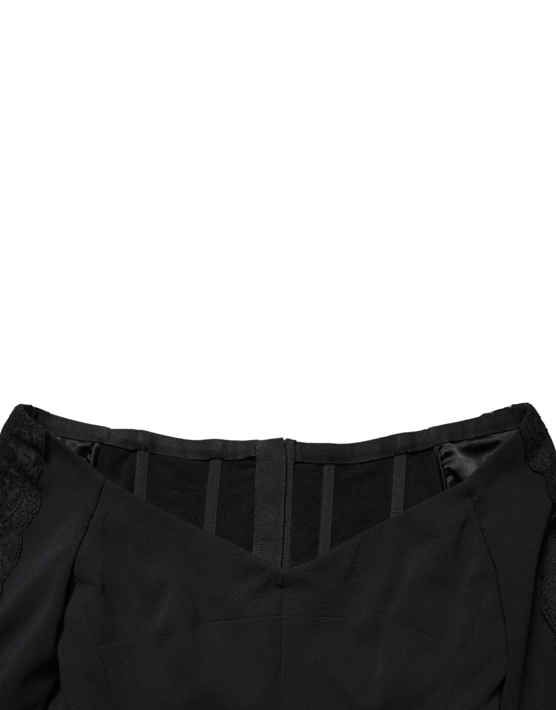 Dolce & Gabbana Black Silk Button Bodice Sheath Maxi Dress - RIMODA