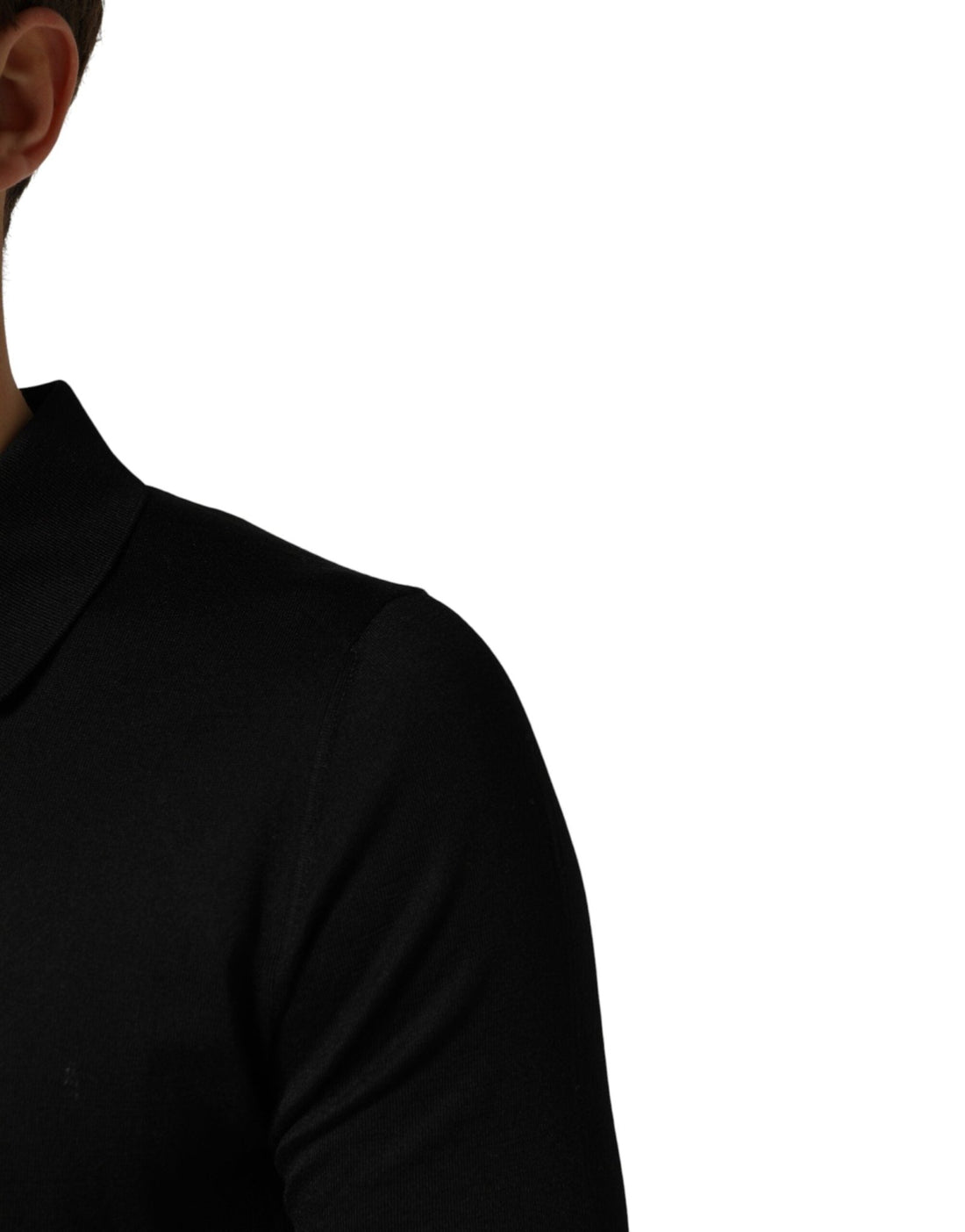 Dolce & Gabbana Black Silk Collared Short Sleeve Polo T-shirt - RIMODA