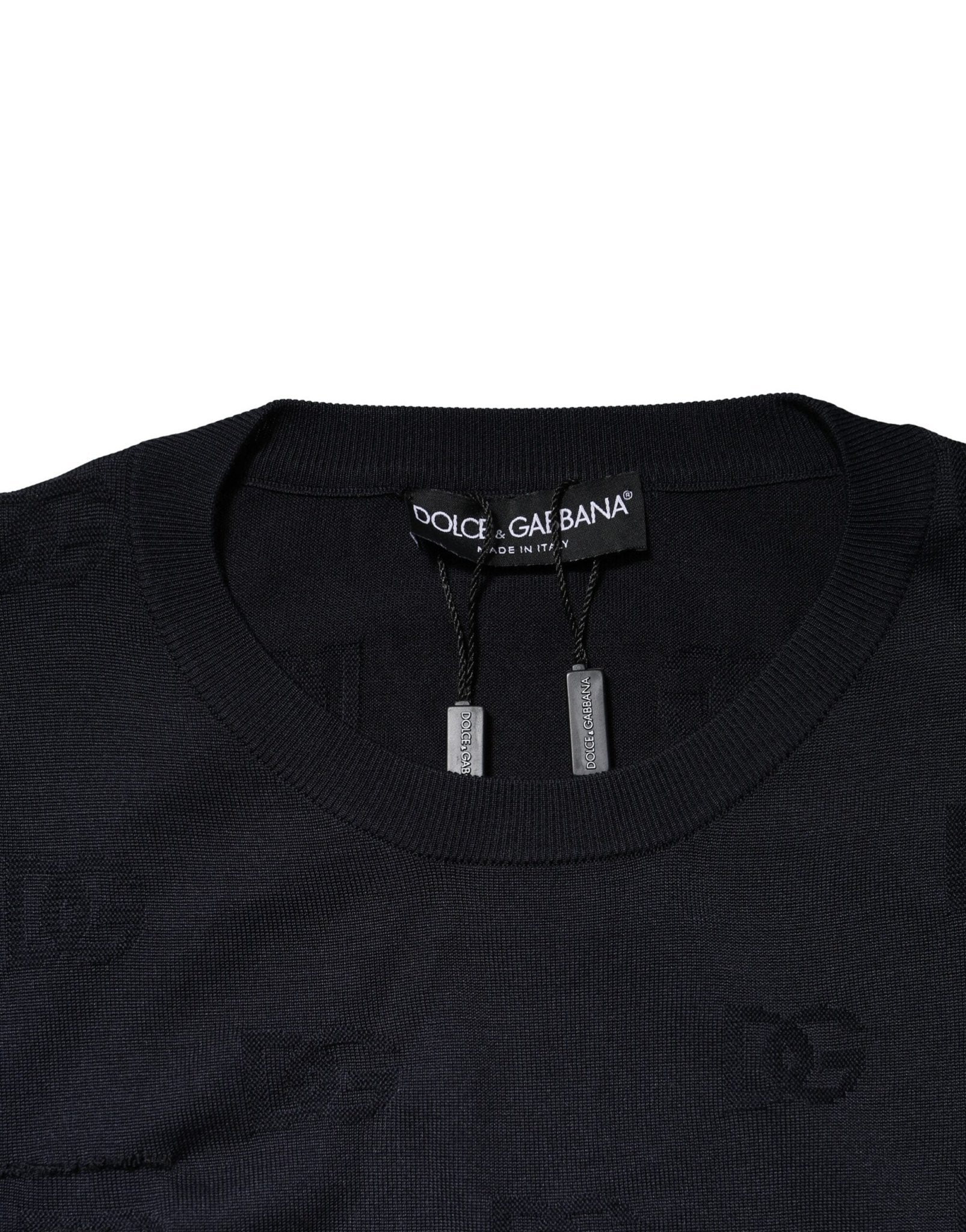 Dolce & Gabbana Black Silk Crew Neck Sweatshirt Sweater - RIMODA