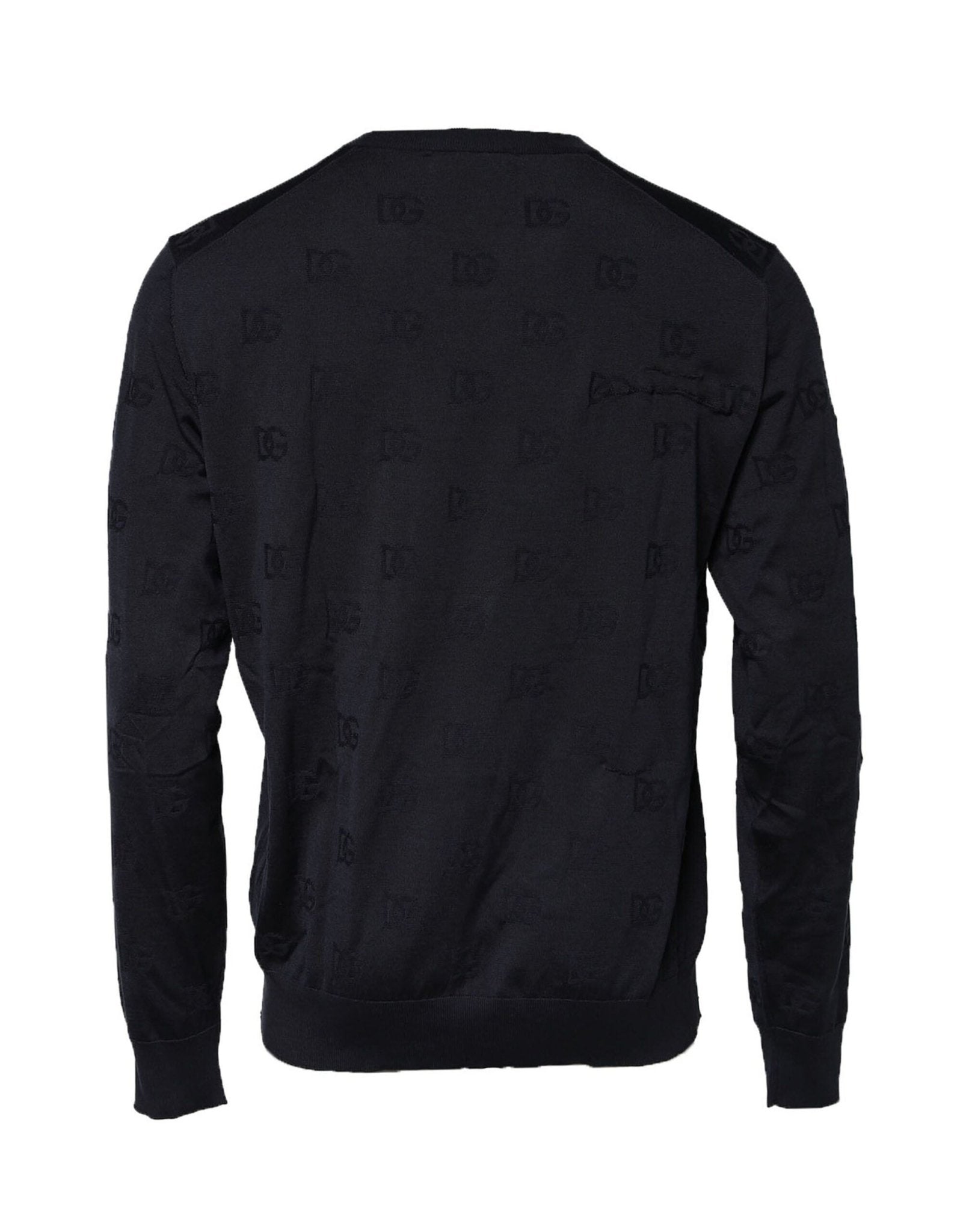 Dolce & Gabbana Black Silk Crew Neck Sweatshirt Sweater - RIMODA