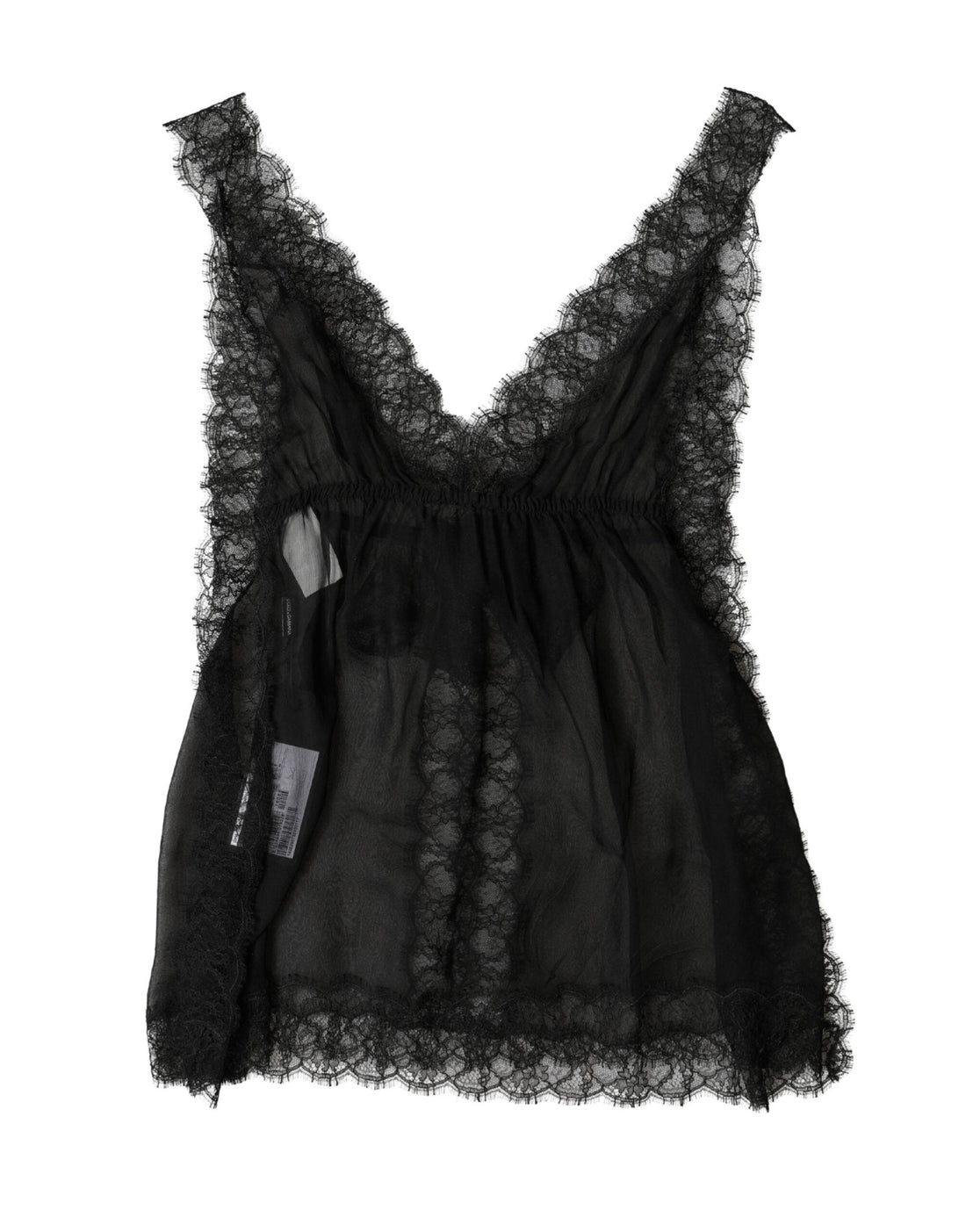 Dolce & Gabbana Black Silk Floral Lace Lingerie Top Underwear - RIMODA