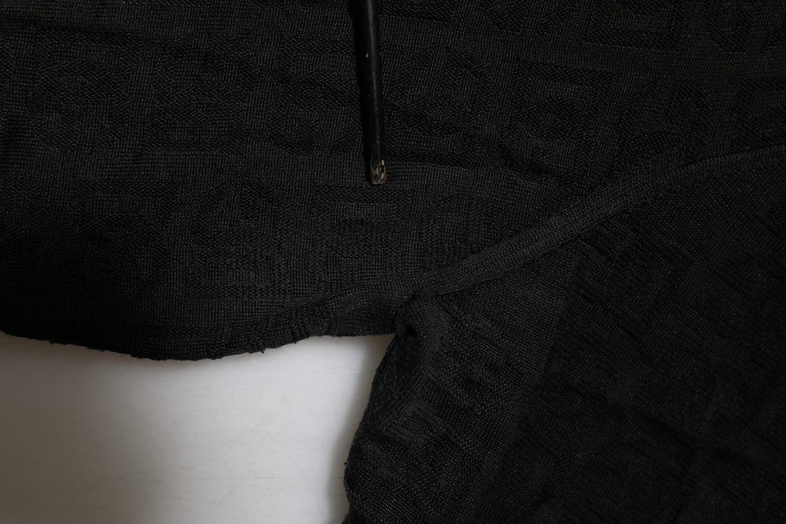 Dolce & Gabbana Black Silk Jacquard DG Polo Shirt T-shirt - RIMODA