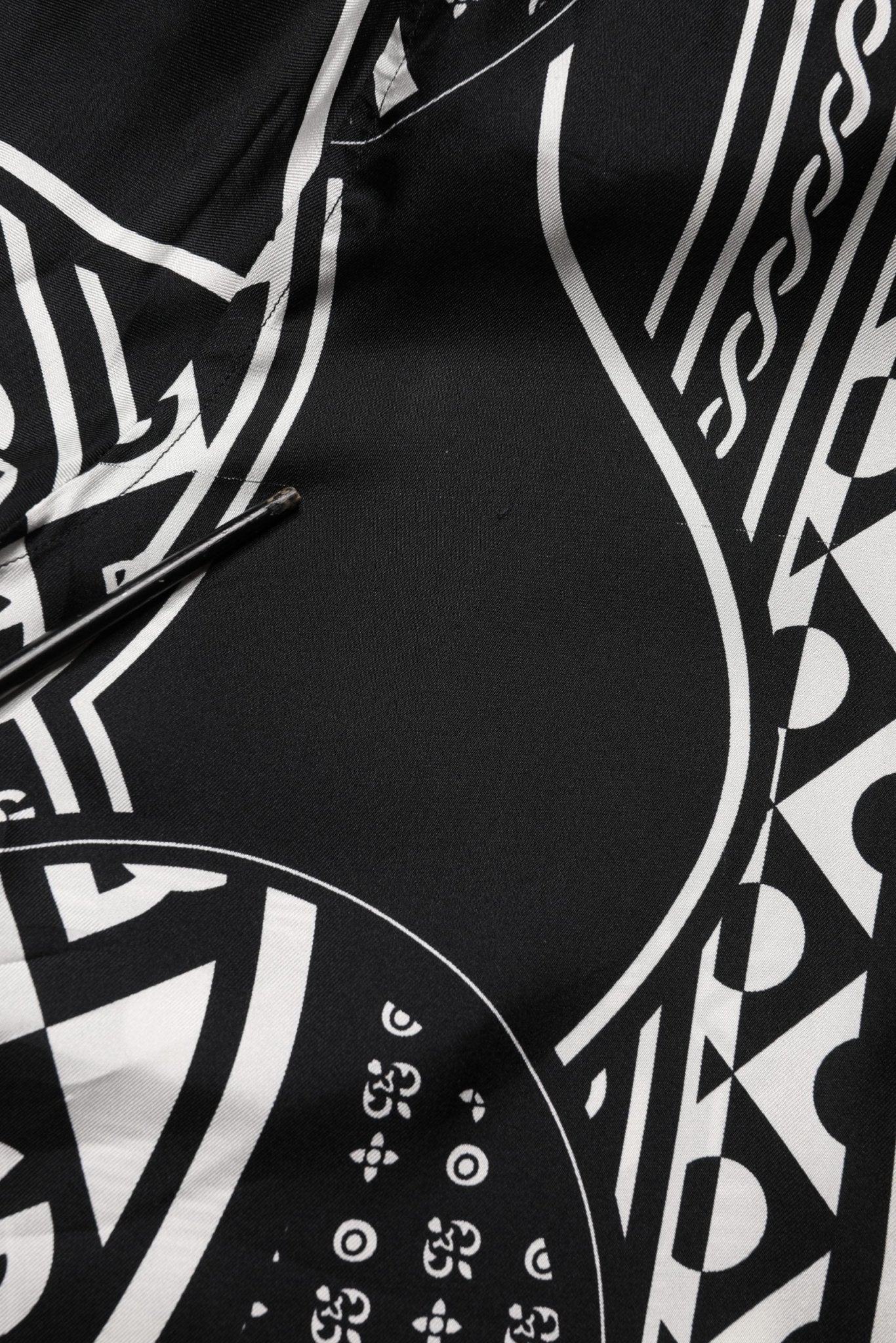 Dolce & Gabbana Black Silk Logo Print Short Sleeves Shirt - RIMODA