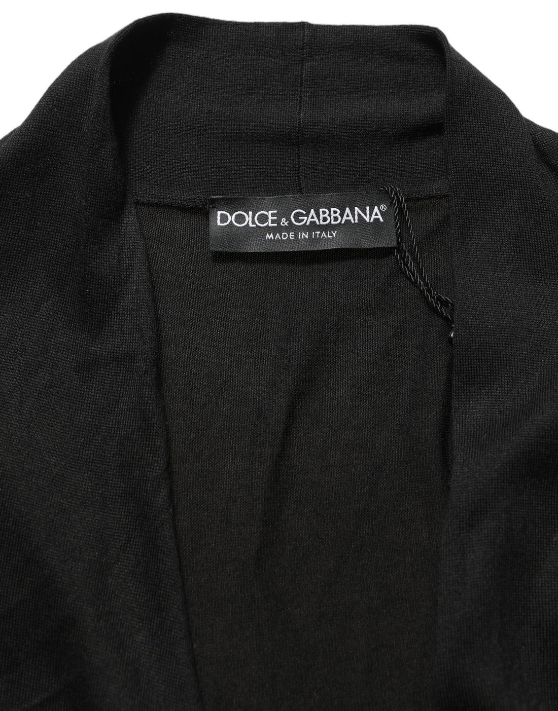 Dolce & Gabbana Black Silk Long Sleeves Draped Blouse Top - RIMODA