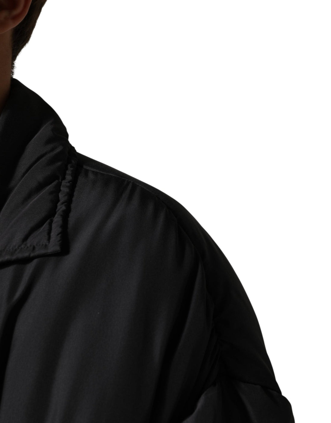 Dolce & Gabbana Black Silk Padded Parka Men Coat Jacket - RIMODA