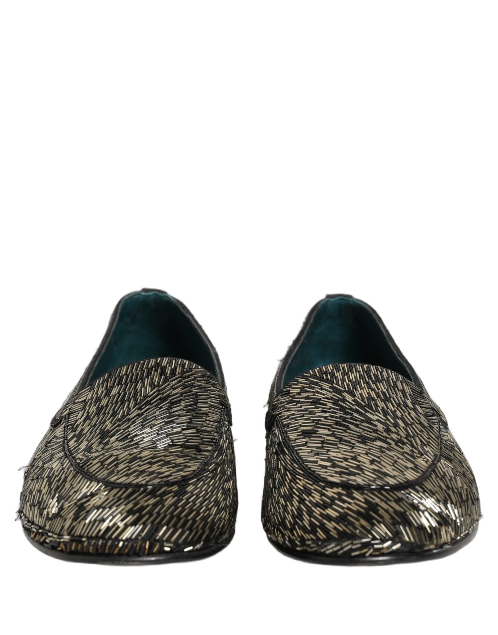 Dolce & Gabbana Black Silver Embellished Dress Loafers Shoes - RIMODA