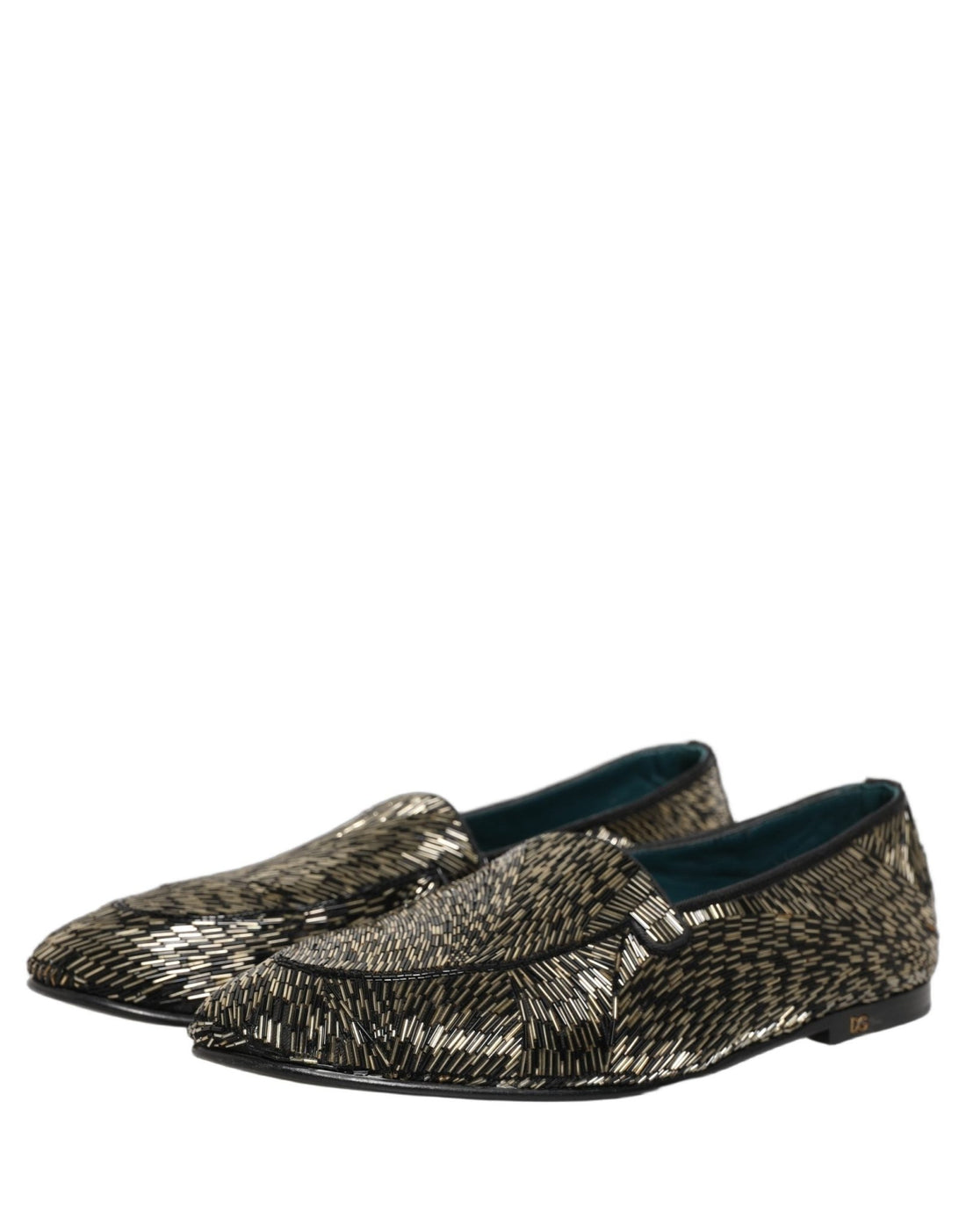 Dolce & Gabbana Black Silver Embellished Dress Loafers Shoes - RIMODA