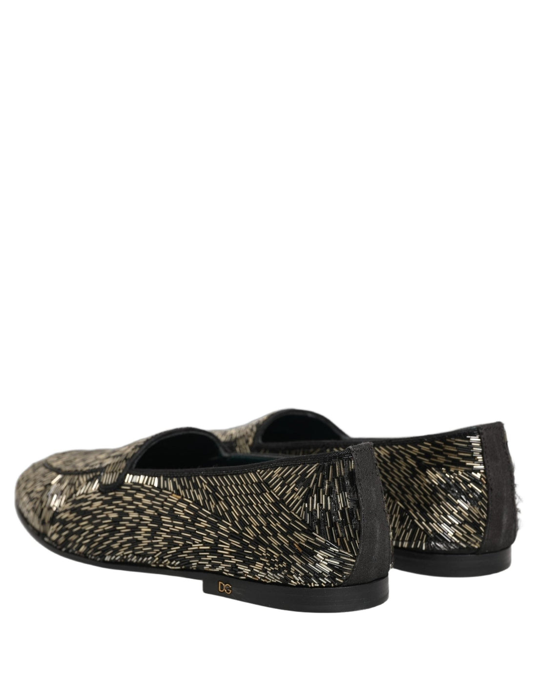 Dolce & Gabbana Black Silver Embellished Dress Loafers Shoes - RIMODA