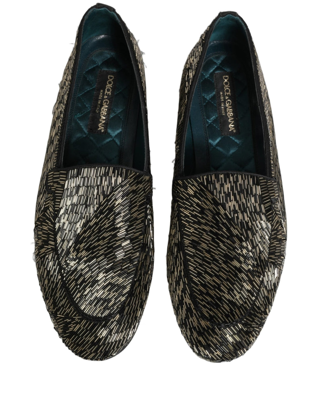 Dolce & Gabbana Black Silver Embellished Dress Loafers Shoes - RIMODA