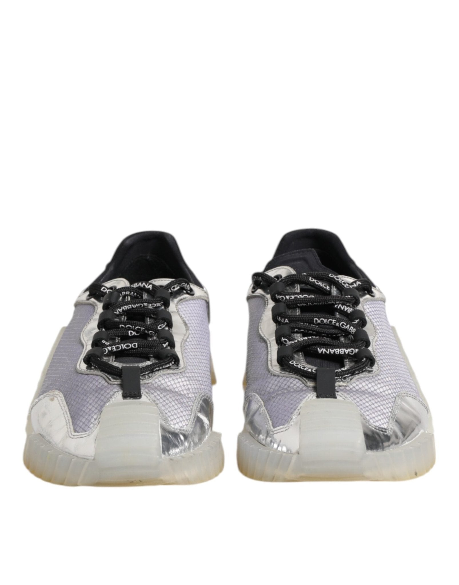 Dolce & Gabbana Black Silver NS1 Men Low Top Sneakers Shoes - RIMODA
