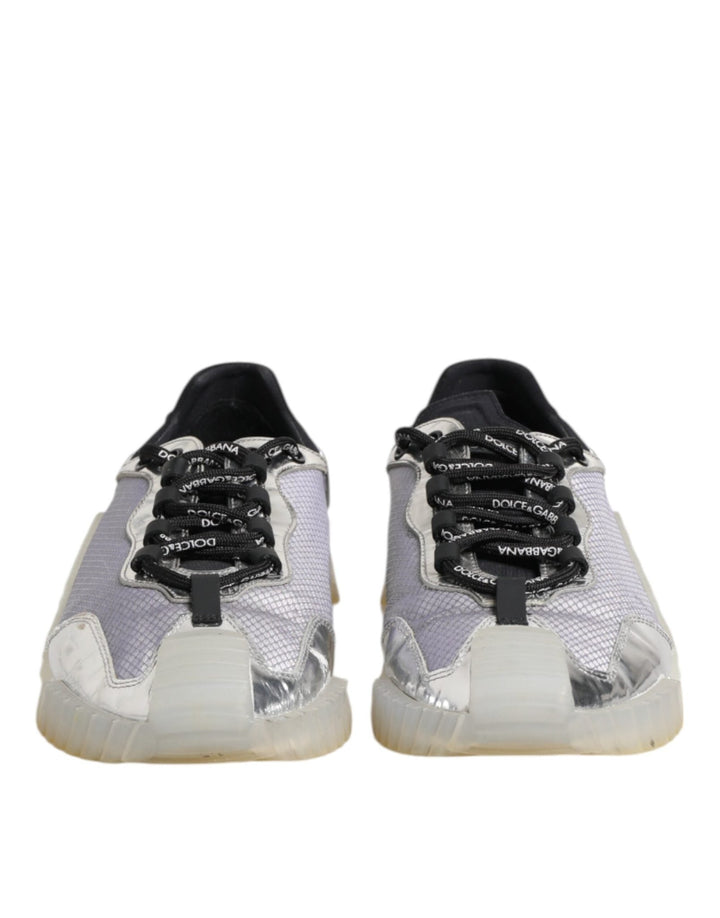 Dolce & Gabbana Black Silver NS1 Men Low Top Sneakers Shoes - RIMODA