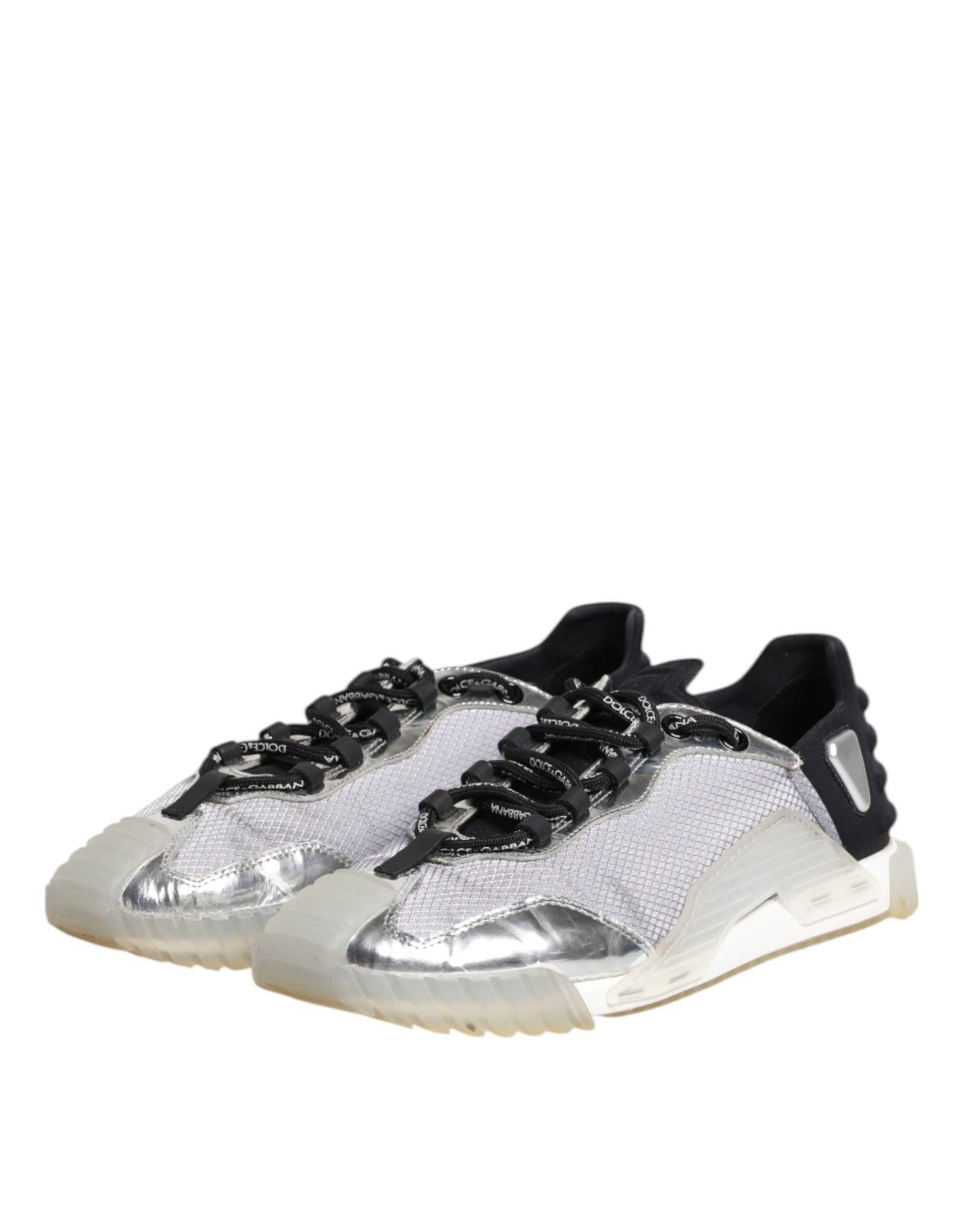 Dolce & Gabbana Black Silver NS1 Men Low Top Sneakers Shoes - RIMODA