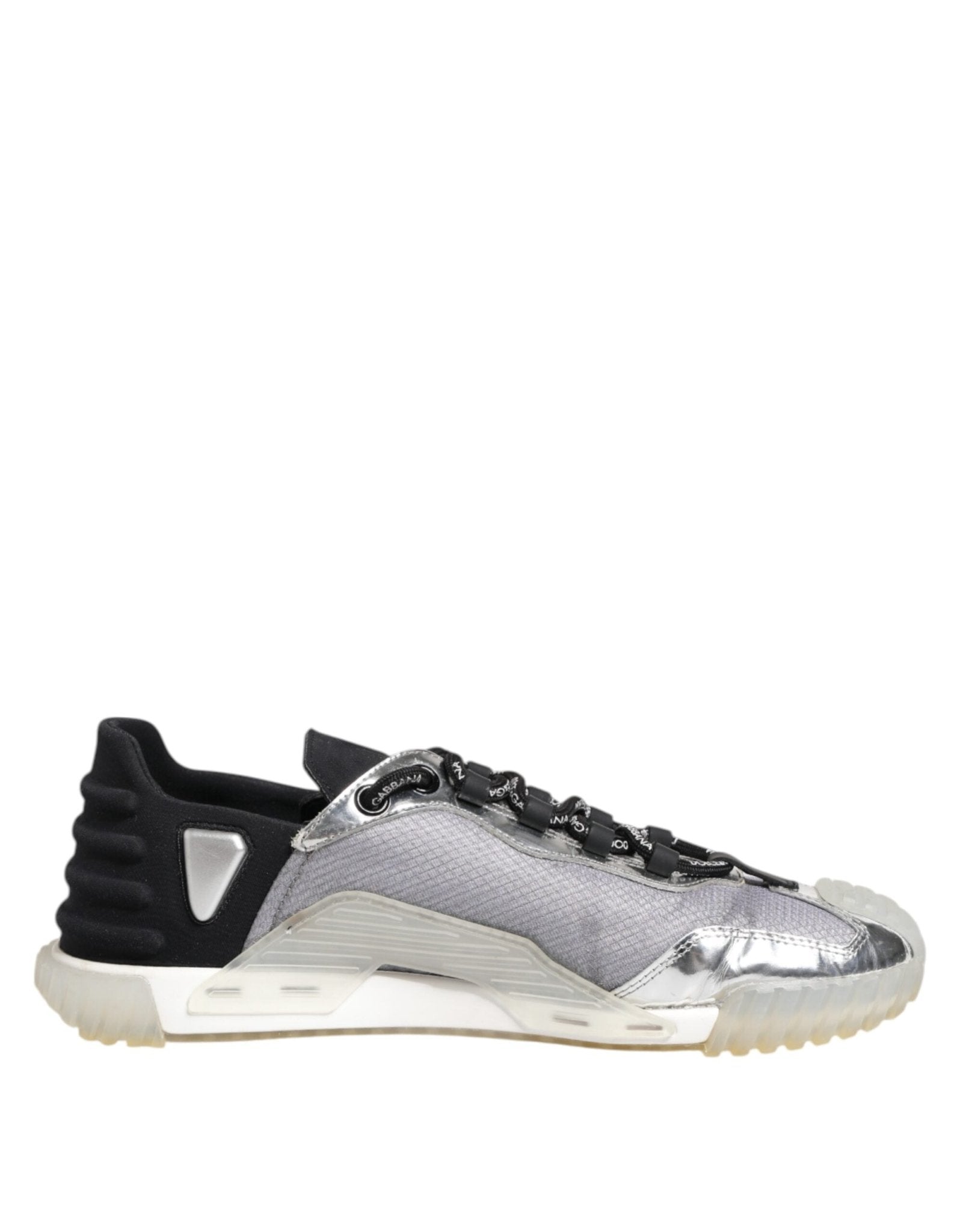 Dolce & Gabbana Black Silver NS1 Men Low Top Sneakers Shoes - RIMODA