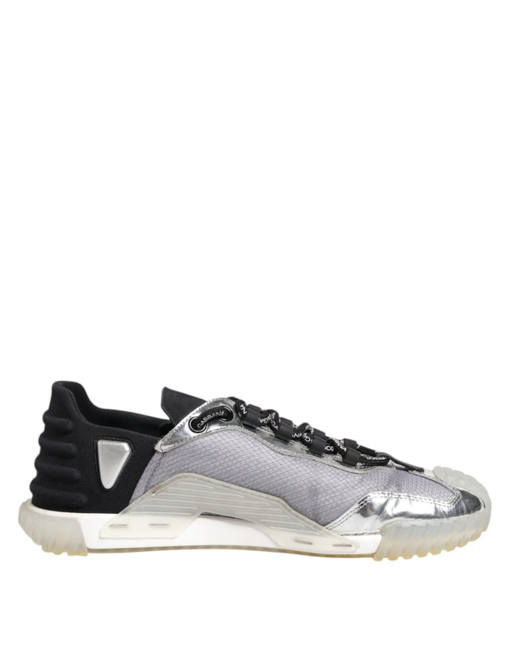 Dolce & Gabbana Black Silver NS1 Men Low Top Sneakers Shoes - RIMODA