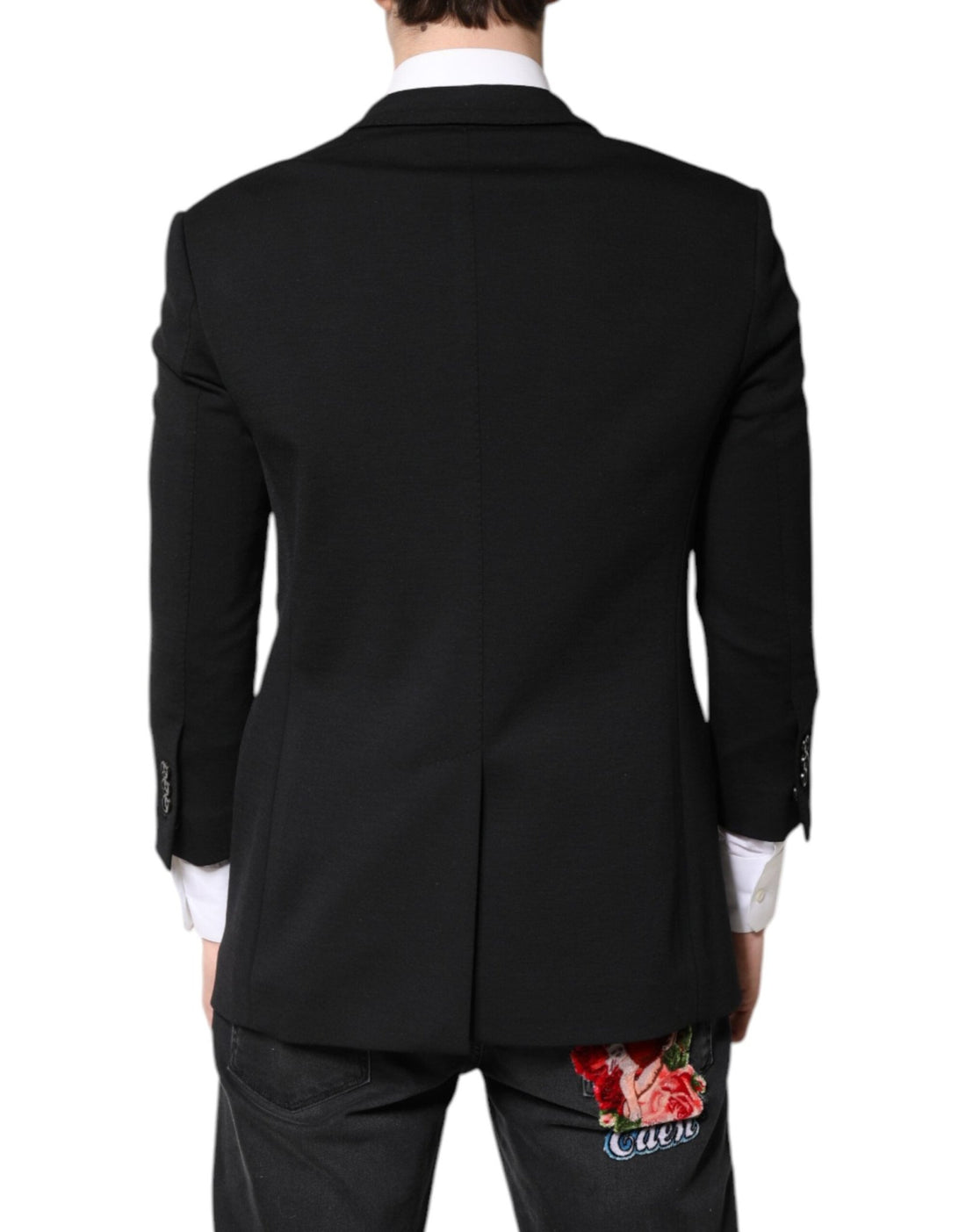 Dolce & Gabbana Black Single Breasted Men Coat Blazer Suit - RIMODA
