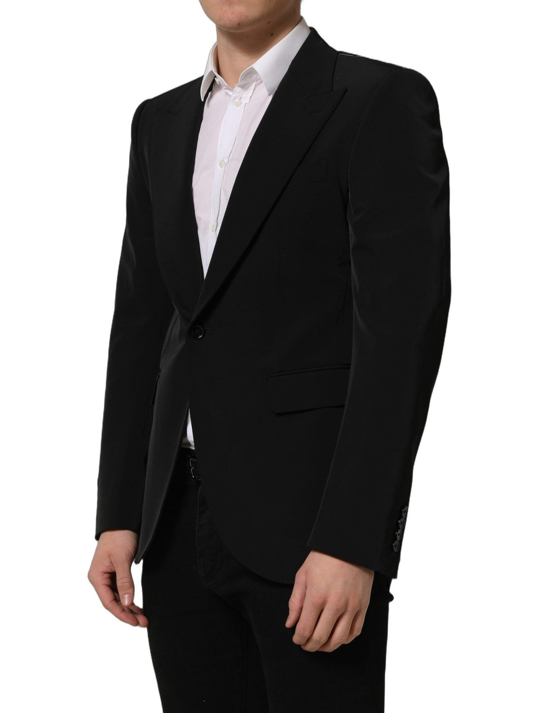 Dolce & Gabbana Black Single Breasted One Button Coat Blazer - RIMODA