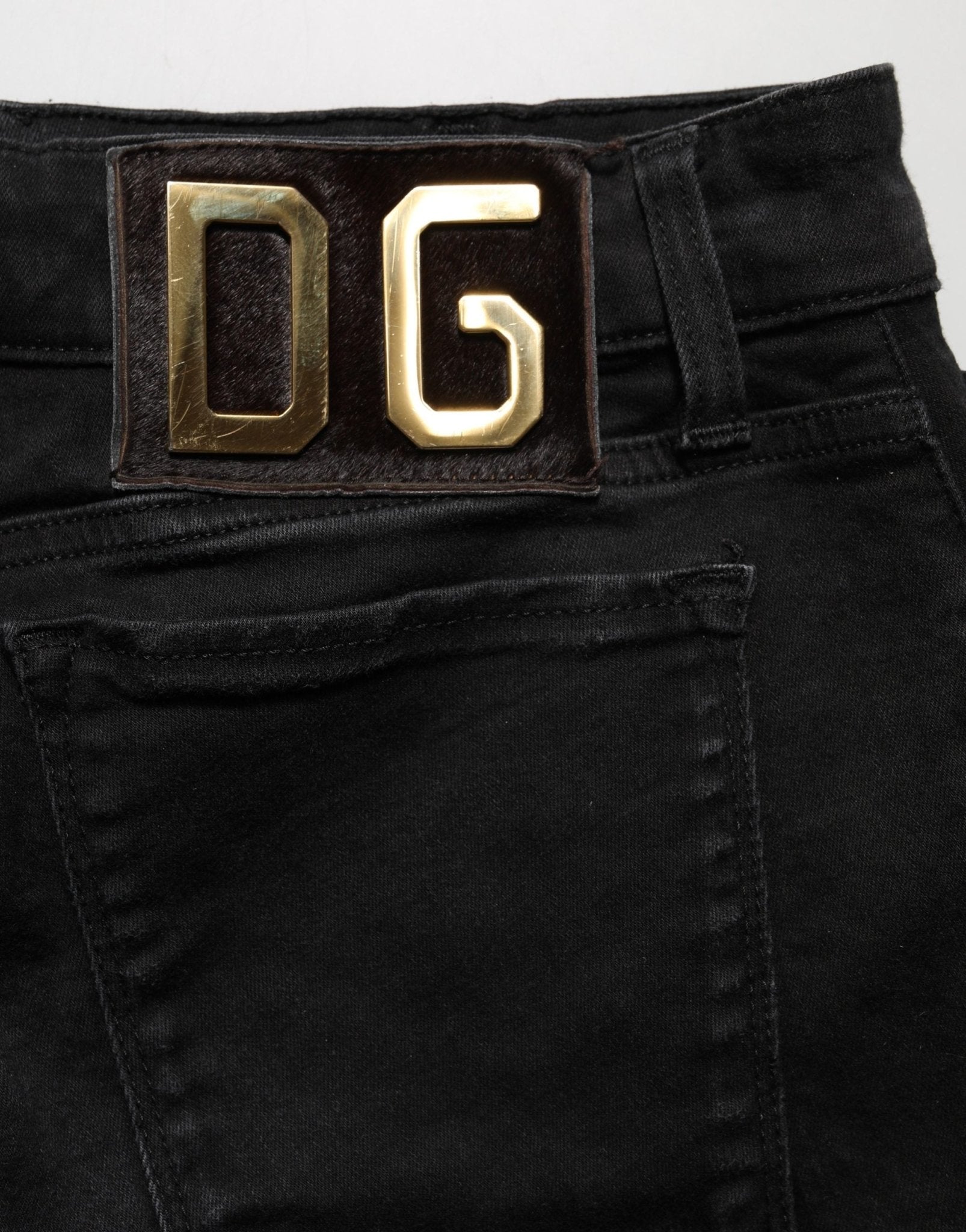 Dolce & Gabbana Black Skinny Cotton Low Waist Denim Jeans - RIMODA