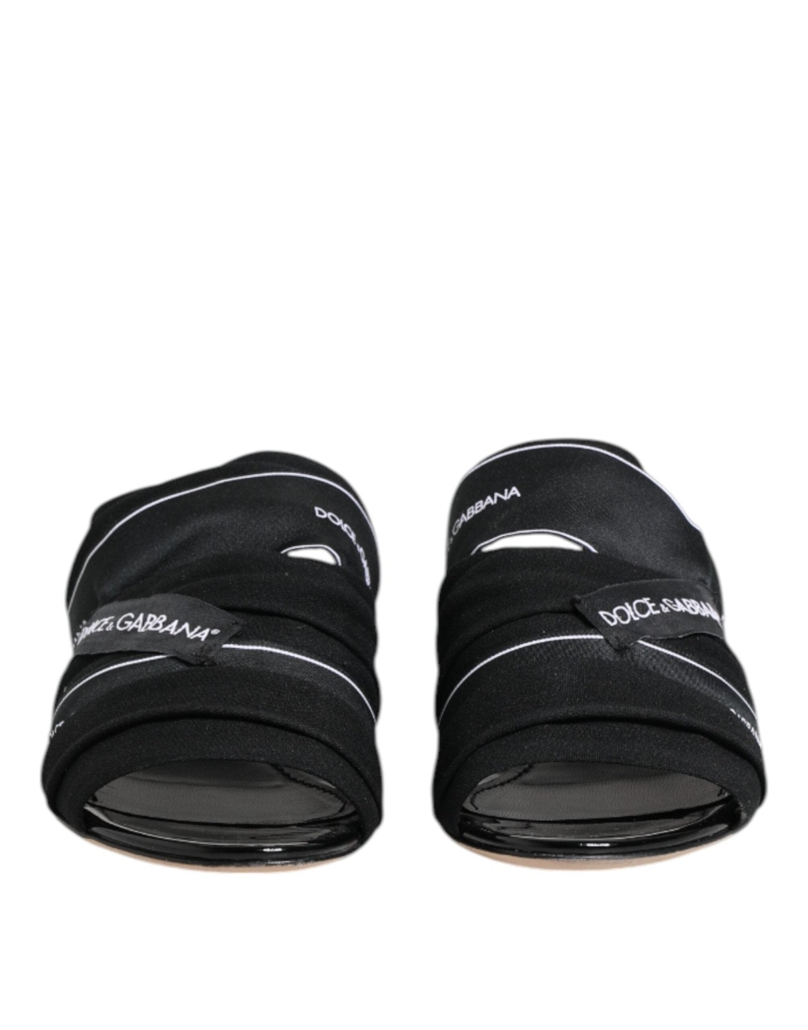 Dolce & Gabbana Black Slides Slip On Sandals Shoes - RIMODA