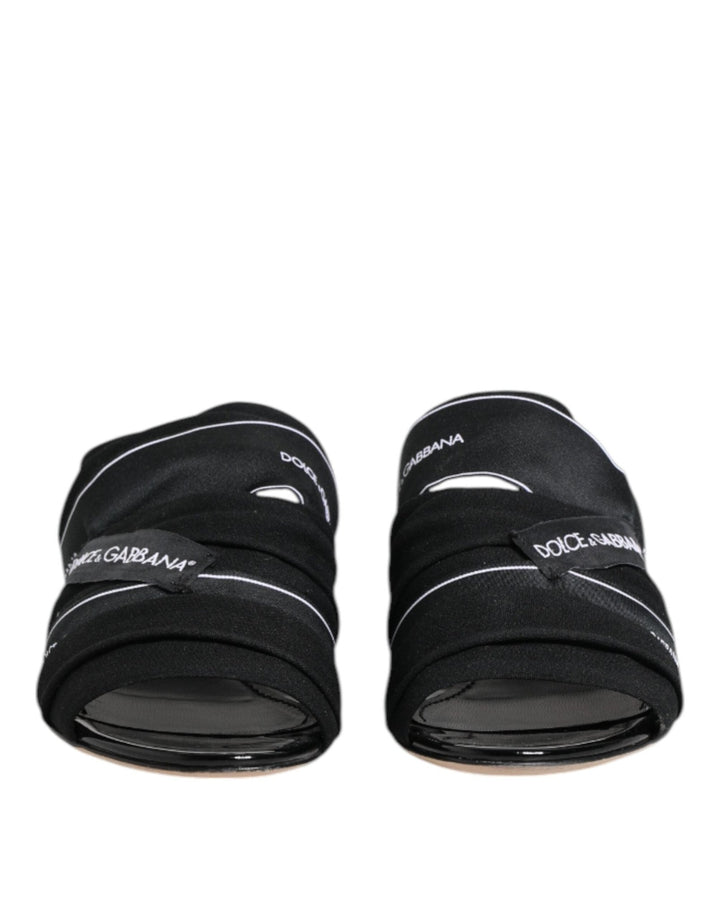 Dolce & Gabbana Black Slides Slip On Sandals Shoes - RIMODA