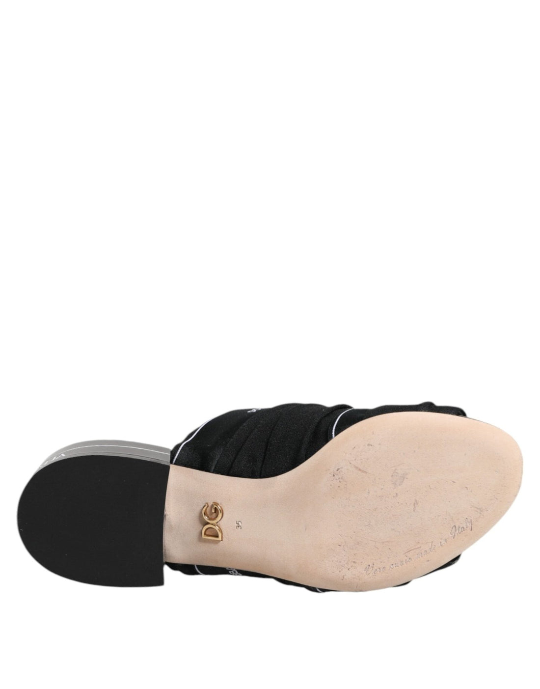 Dolce & Gabbana Black Slides Slip On Sandals Shoes - RIMODA