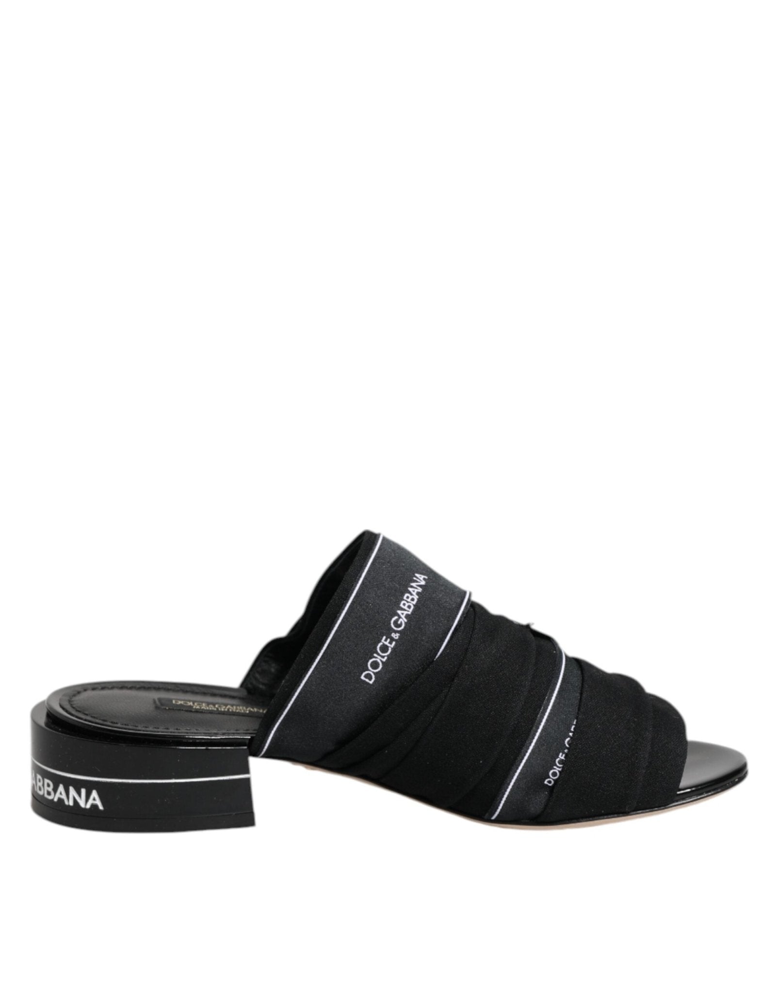 Dolce & Gabbana Black Slides Slip On Sandals Shoes - RIMODA