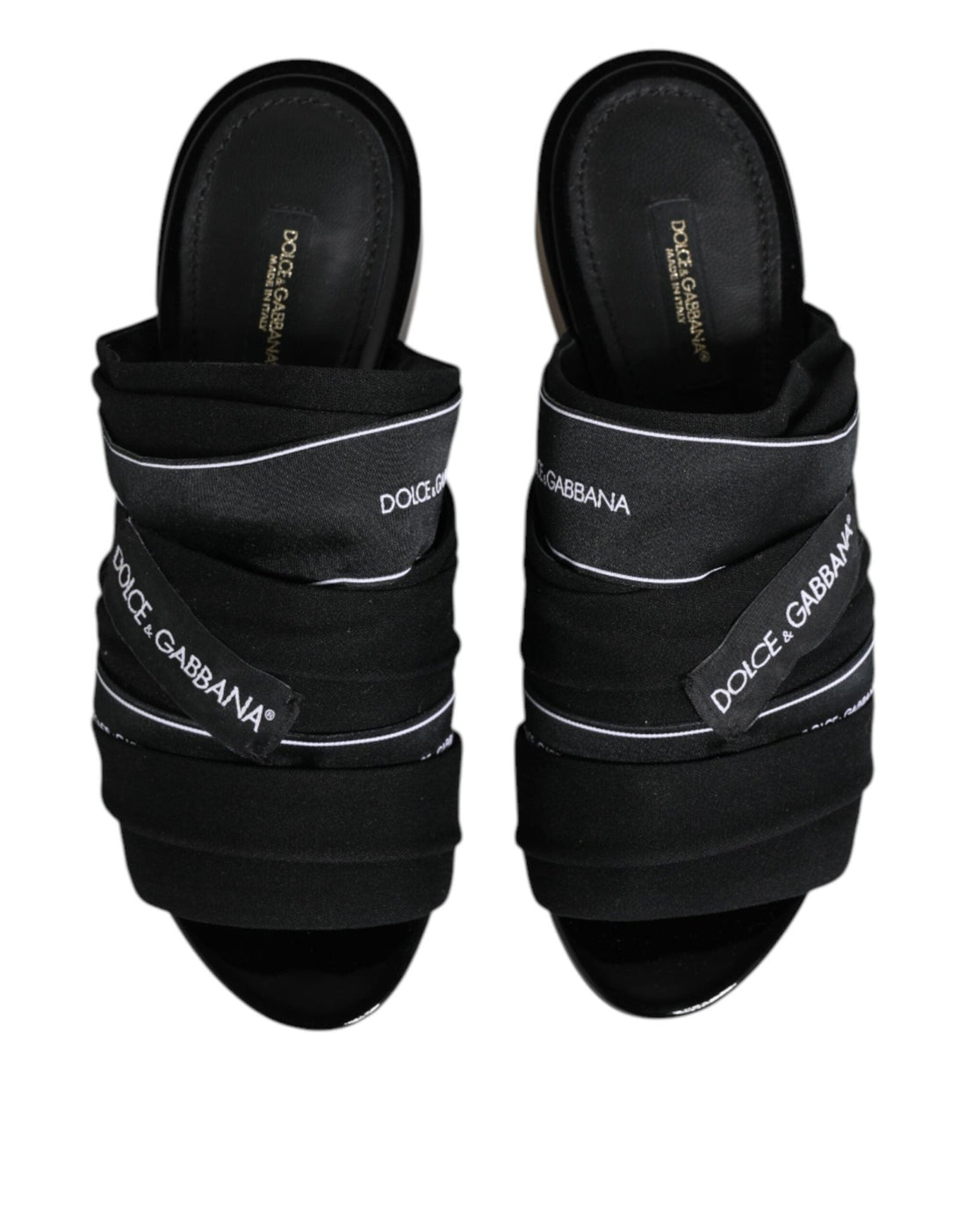 Dolce & Gabbana Black Slides Slip On Sandals Shoes - RIMODA