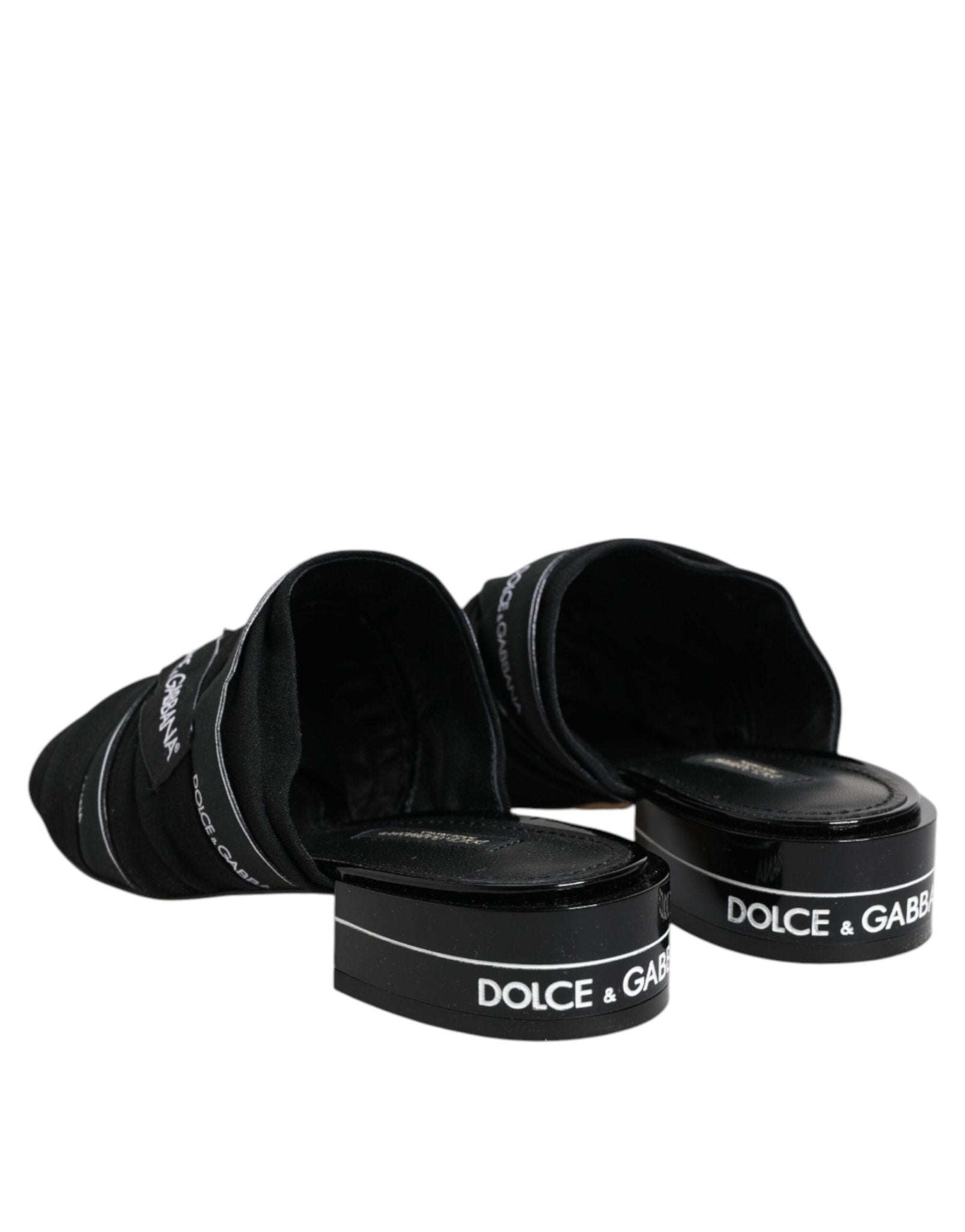 Dolce & Gabbana Black Slides Slip On Sandals Shoes - RIMODA