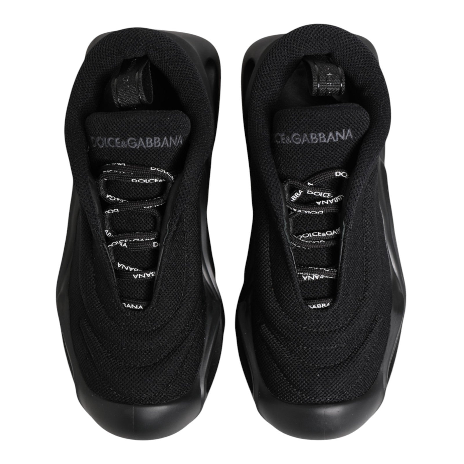 Dolce & Gabbana Black Slip On Low Top Wave Sneakers Shoes - RIMODA