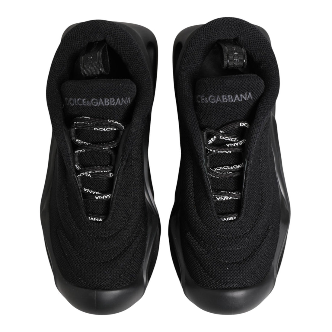 Dolce & Gabbana Black Slip On Low Top Wave Sneakers Shoes - RIMODA