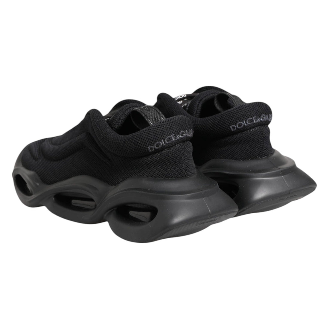 Dolce & Gabbana Black Slip On Low Top Wave Sneakers Shoes - RIMODA