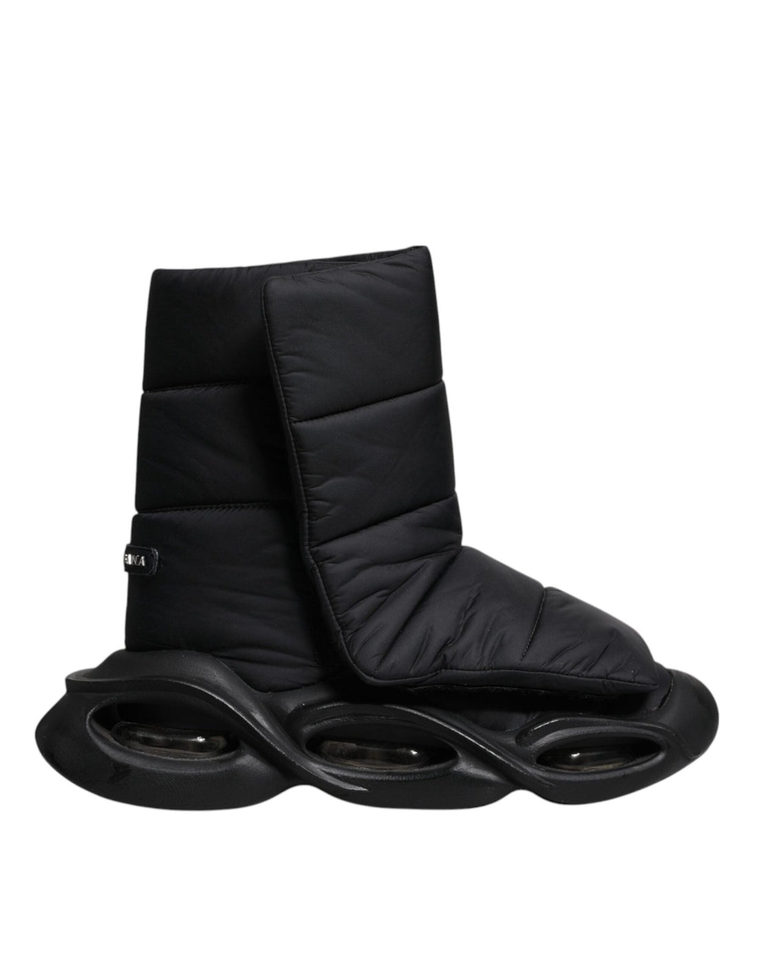 Dolce & Gabbana Black Slip On Wave Quilted Sneakers Shoes - RIMODA