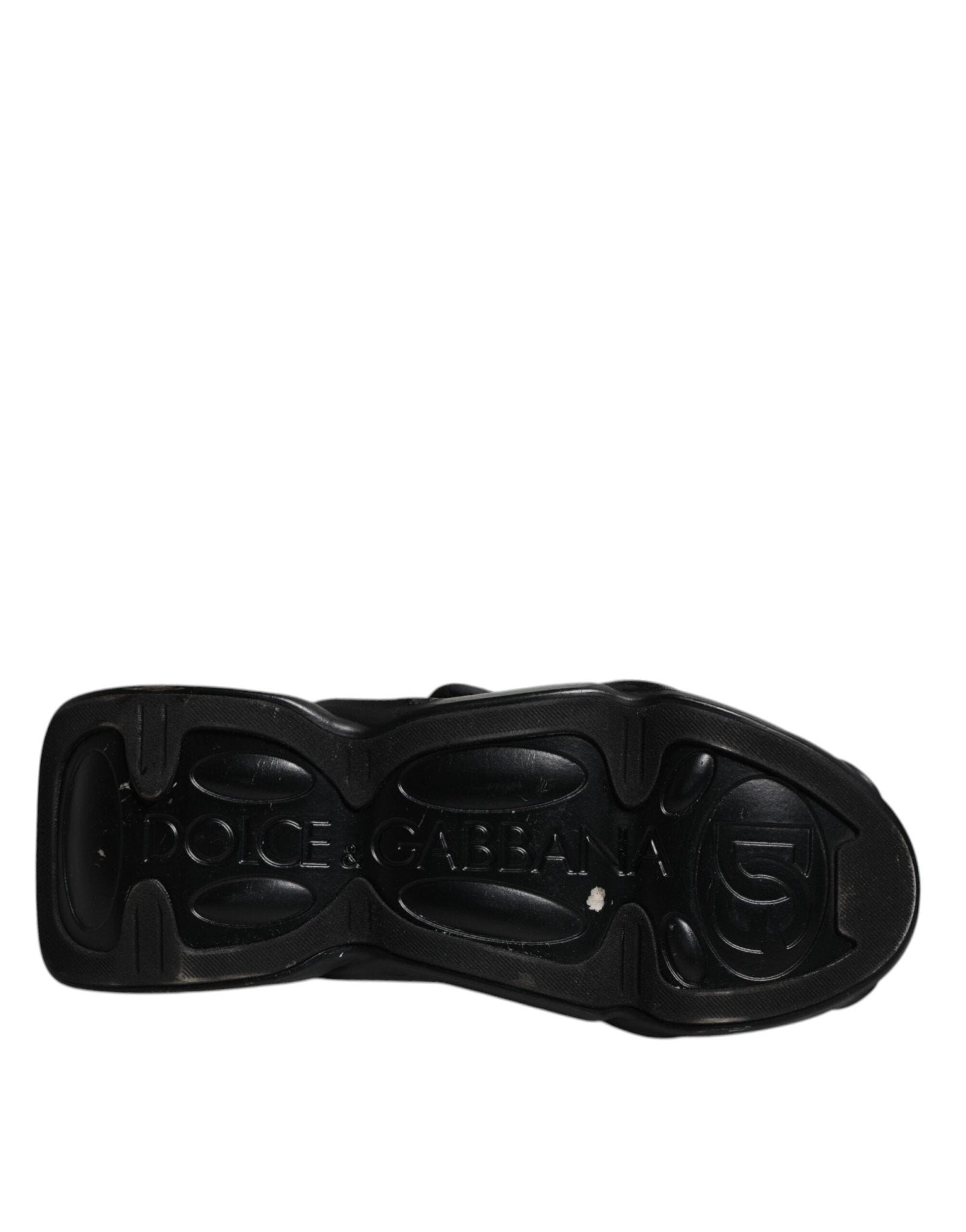 Dolce & Gabbana Black Slip On Wave Quilted Sneakers Shoes - RIMODA