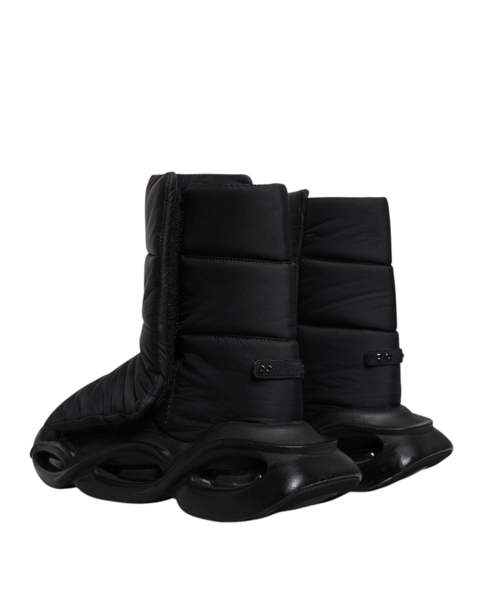 Dolce & Gabbana Black Slip On Wave Quilted Sneakers Shoes - RIMODA