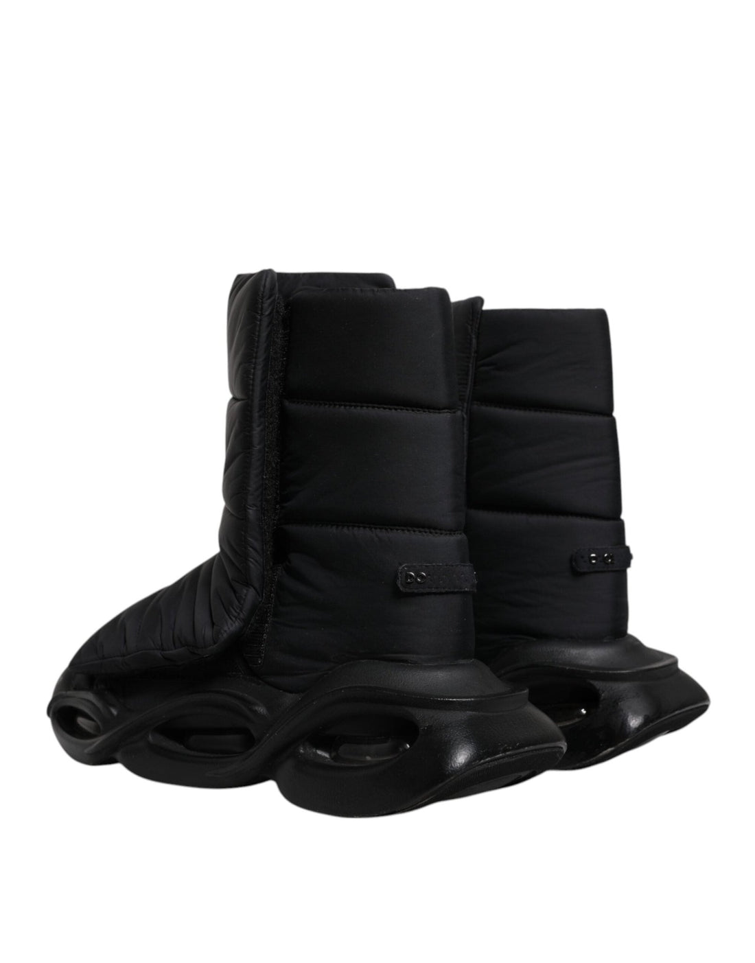Dolce & Gabbana Black Slip On Wave Quilted Sneakers Shoes - RIMODA