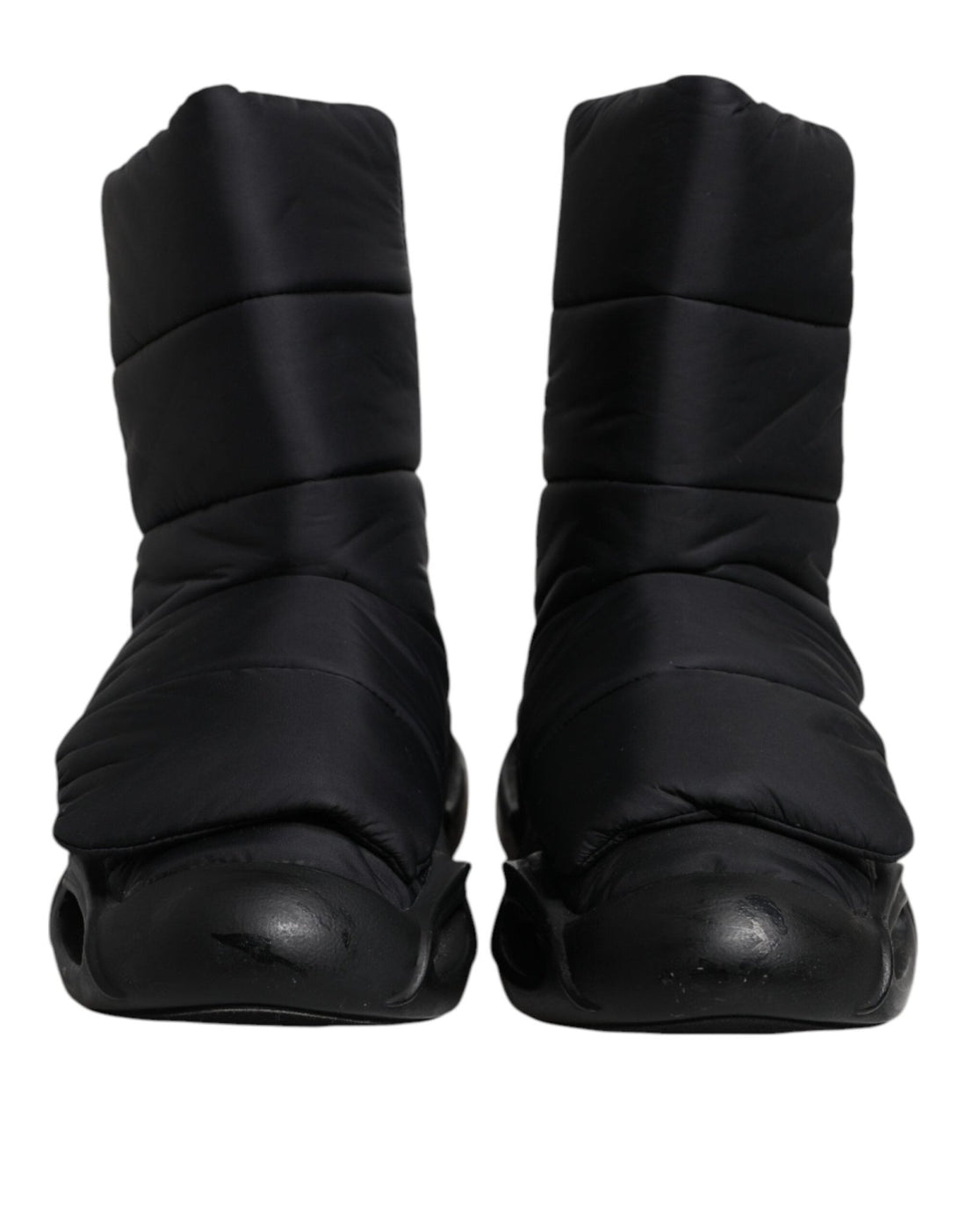 Dolce & Gabbana Black Slip On Wave Quilted Sneakers Shoes - RIMODA
