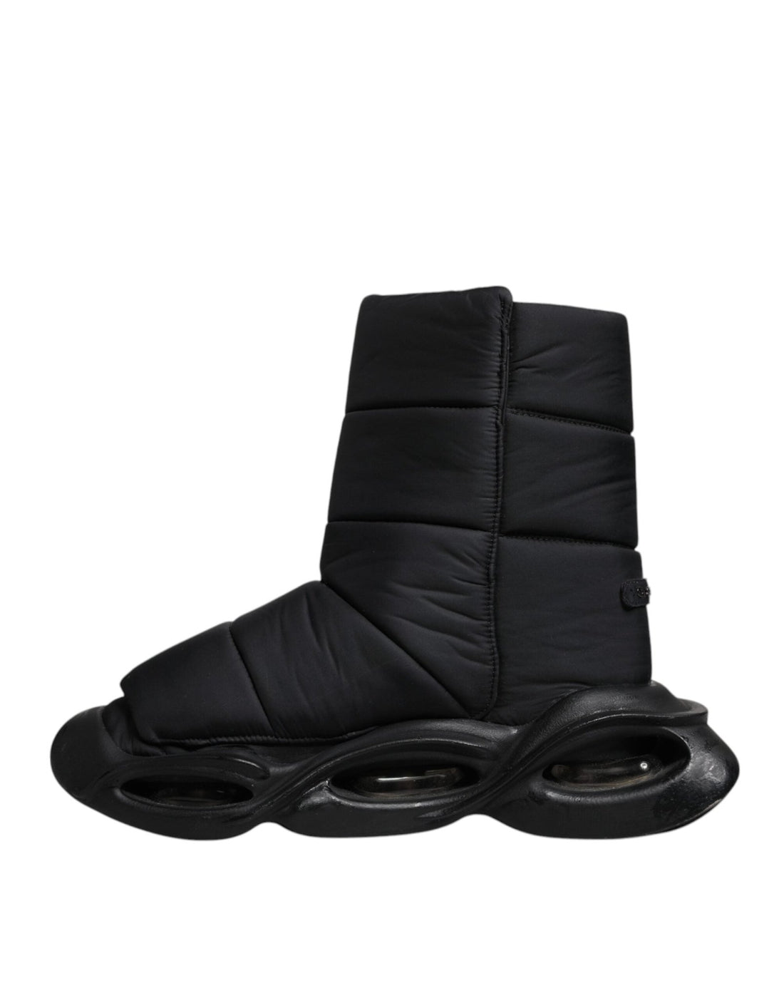 Dolce & Gabbana Black Slip On Wave Quilted Sneakers Shoes - RIMODA