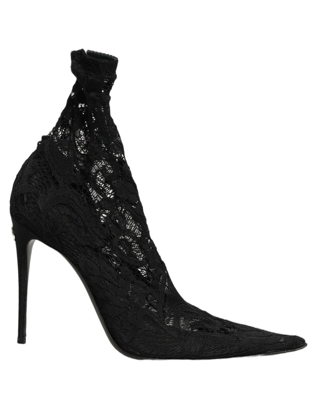 Dolce & Gabbana Black Socks Taormina Lace Pumps Boots Shoes - RIMODA
