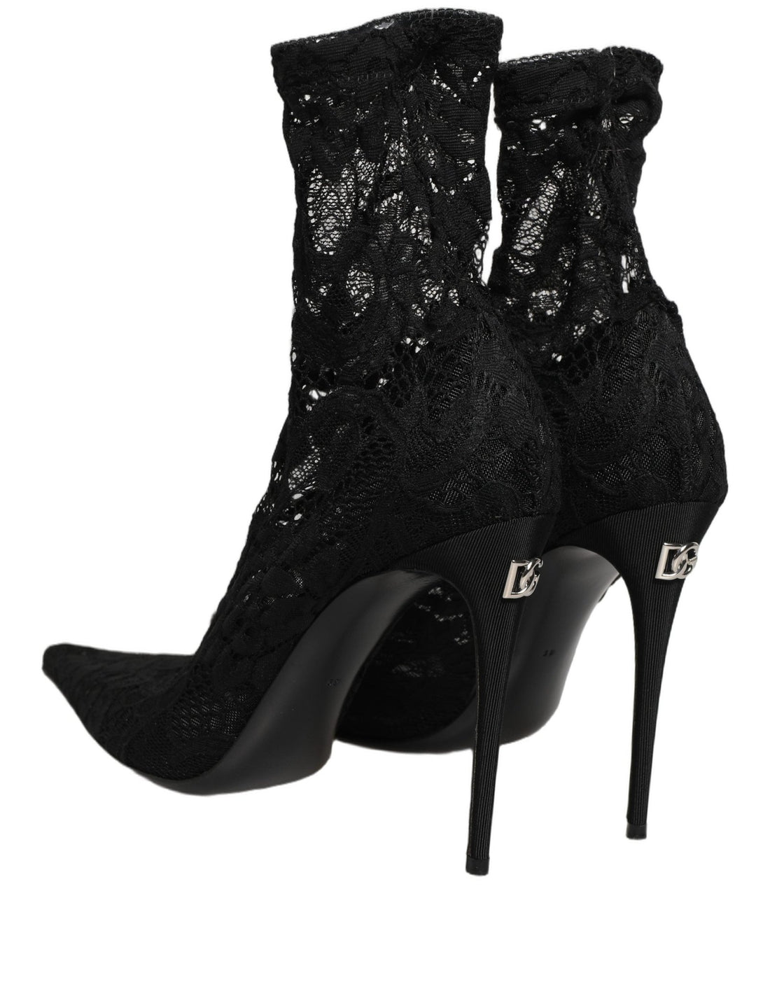 Dolce & Gabbana Black Socks Taormina Lace Pumps Boots Shoes - RIMODA