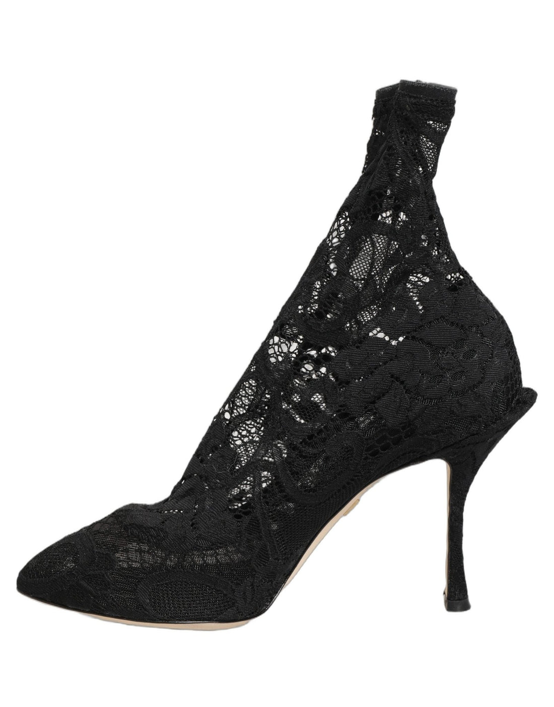Dolce & Gabbana Black Socks Taormina Lace Pumps Boots Shoes - RIMODA