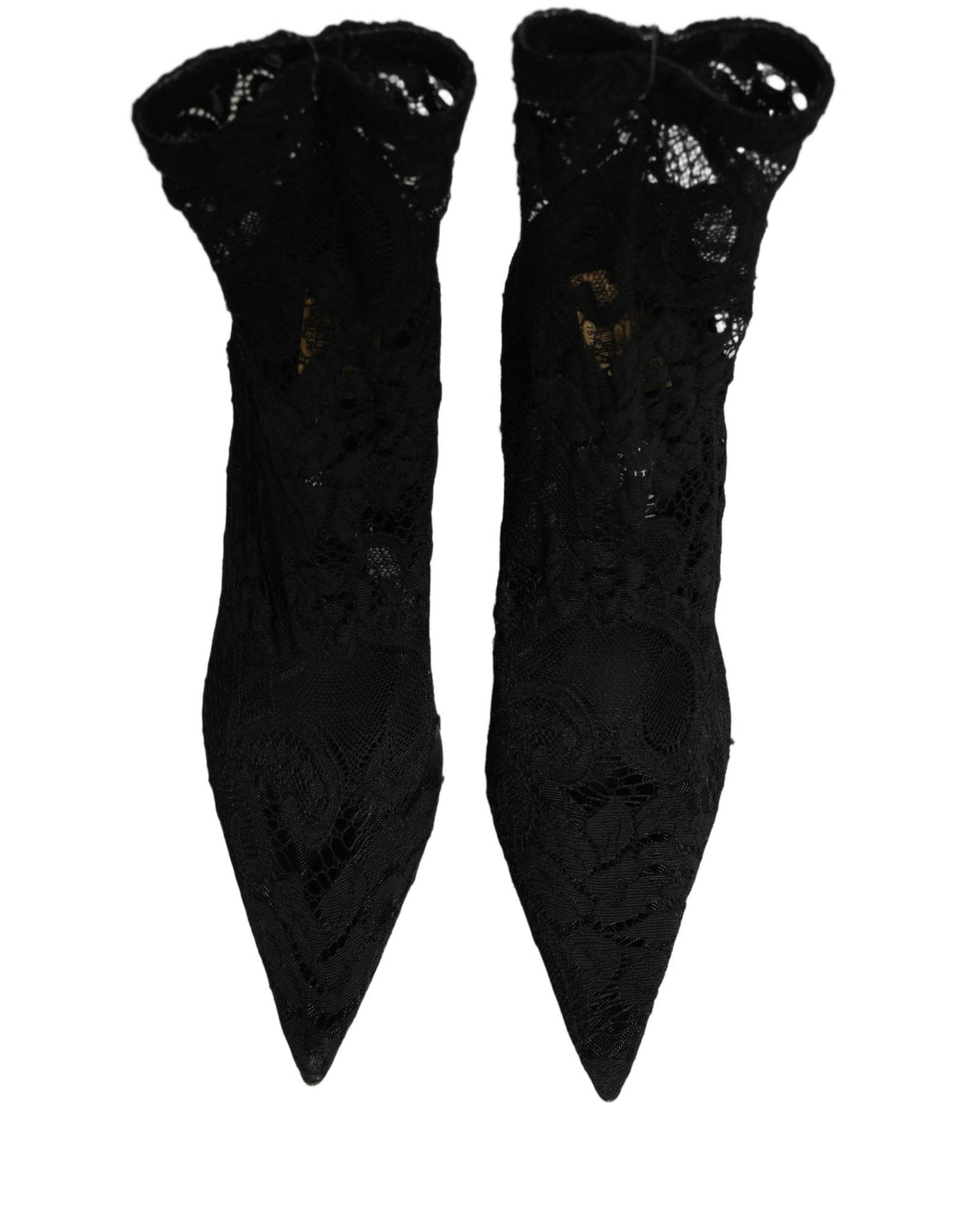 Dolce & Gabbana Black Socks Taormina Lace Pumps Boots Shoes - RIMODA