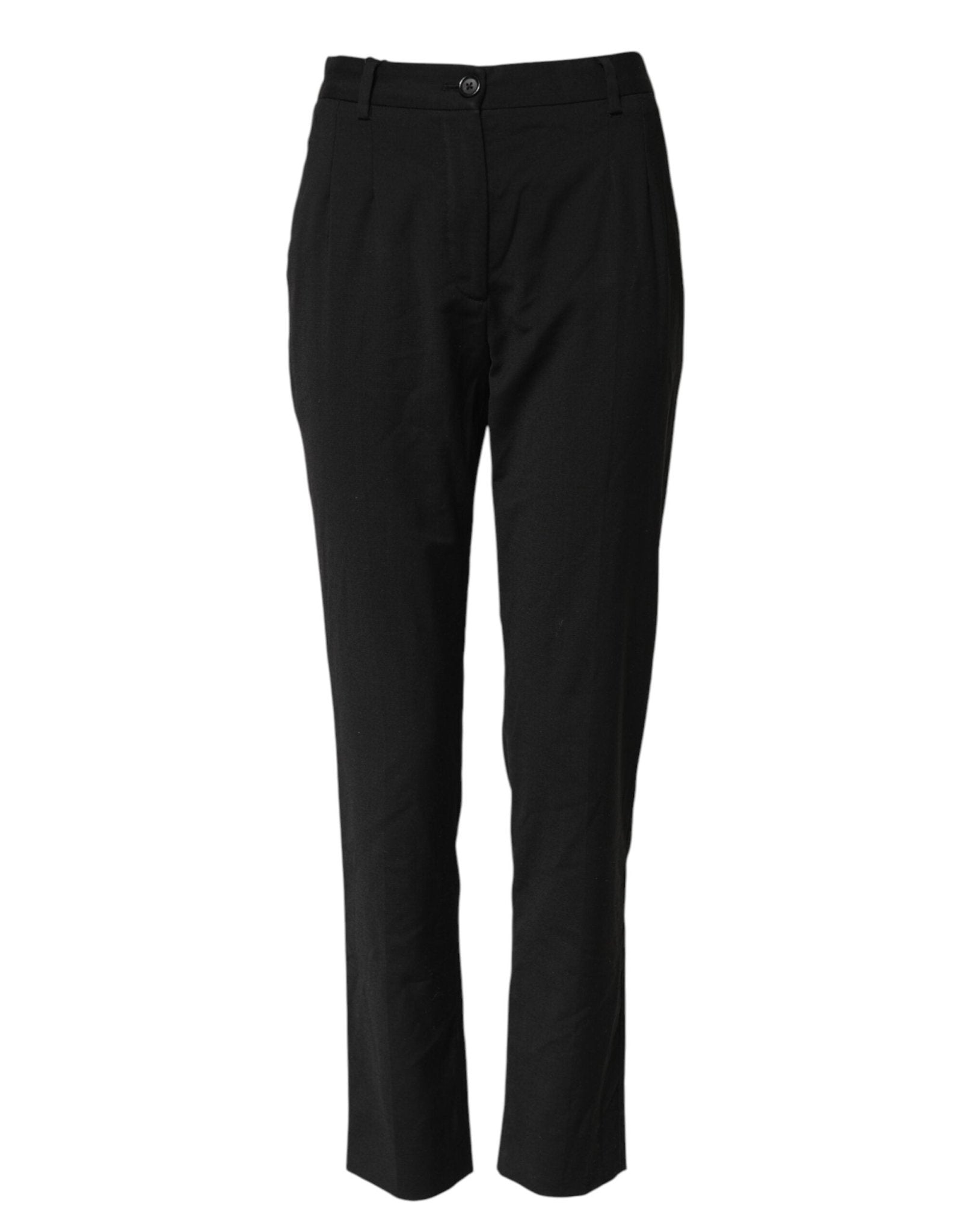 Dolce & Gabbana Black STAFF High Waist Tapered Pants - RIMODA