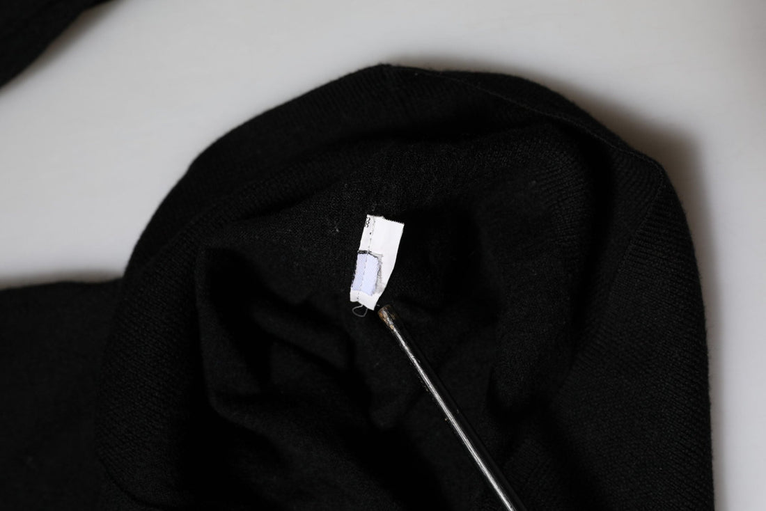 Dolce & Gabbana Black STAFF Round Neck Cardigan Sweater - RIMODA