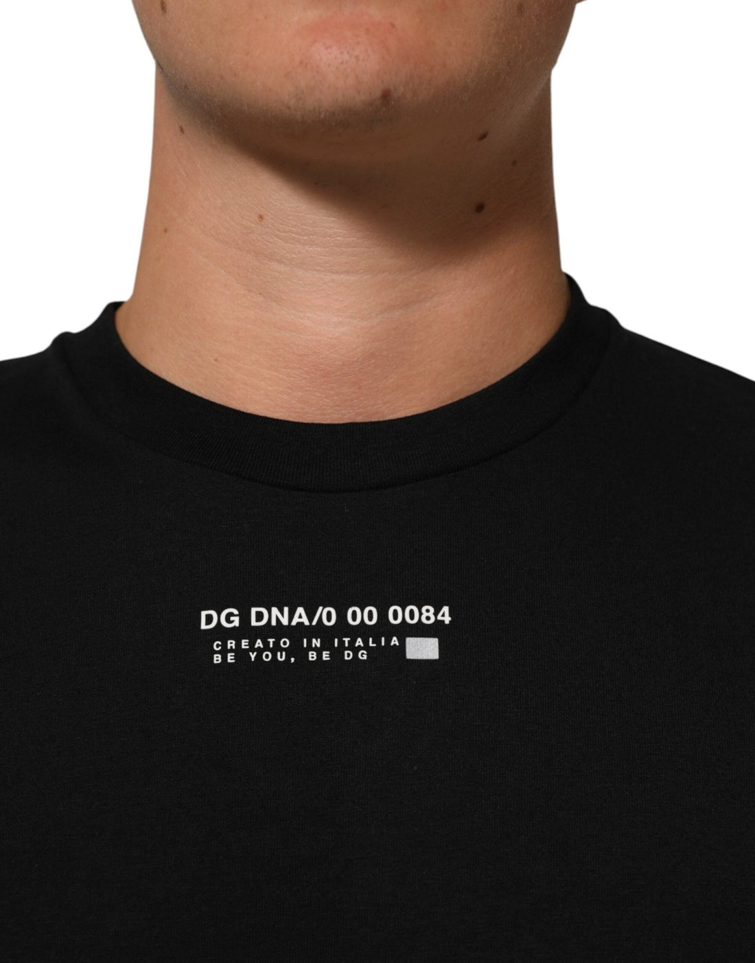 Dolce & Gabbana Black Statement Cotton Men Crew Neck T-shirt - RIMODA