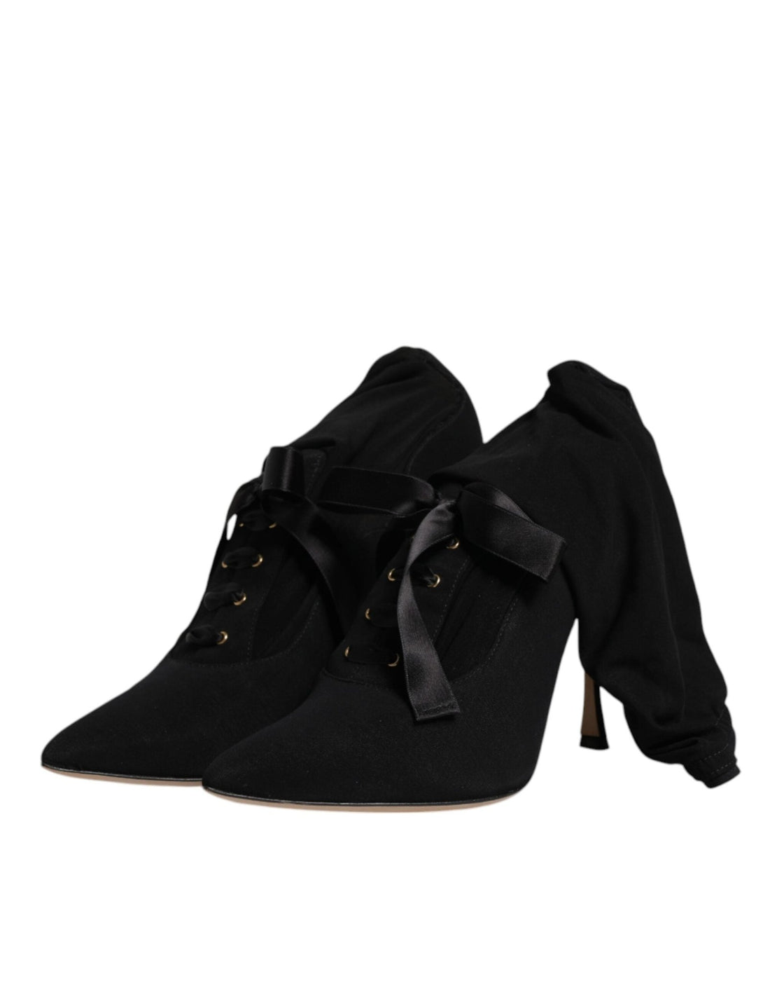 Dolce & Gabbana Black Stiletto Heels Mid Calf Boots Shoes - RIMODA