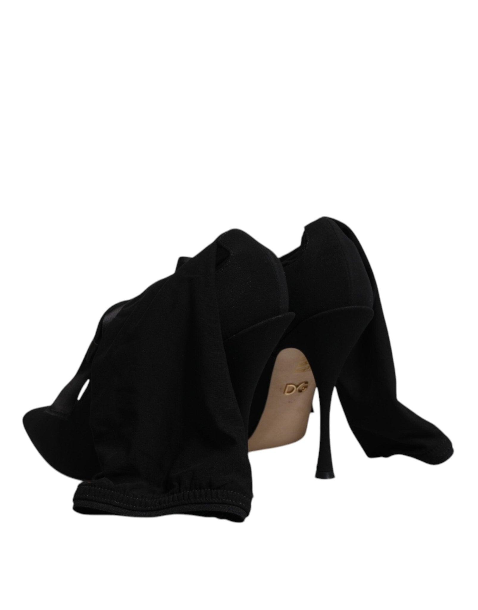 Dolce & Gabbana Black Stiletto Heels Mid Calf Boots Shoes - RIMODA