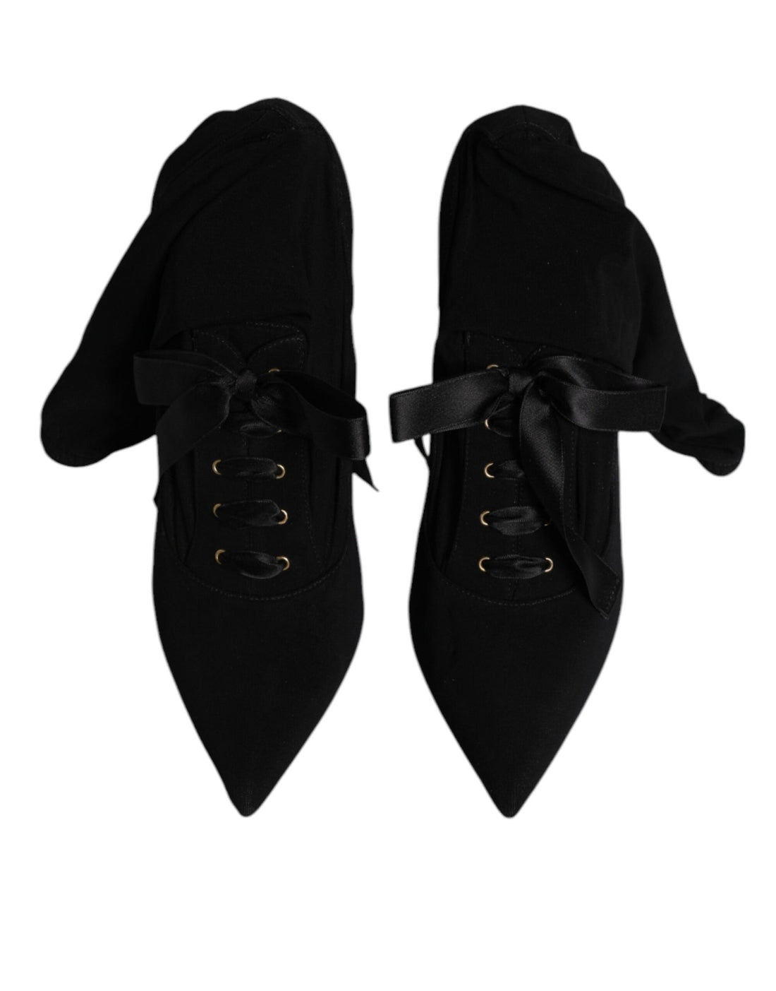 Dolce & Gabbana Black Stiletto Heels Mid Calf Boots Shoes - RIMODA