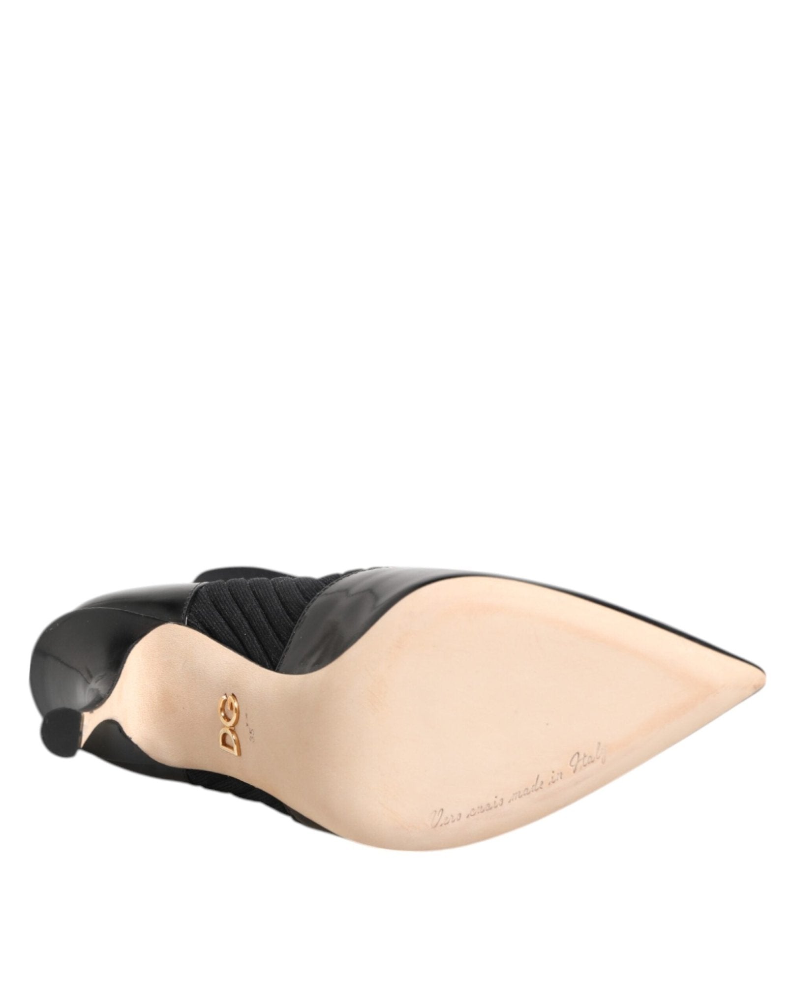 Dolce & Gabbana Black Stretch Stilettos Booties Socks Shoes - RIMODA