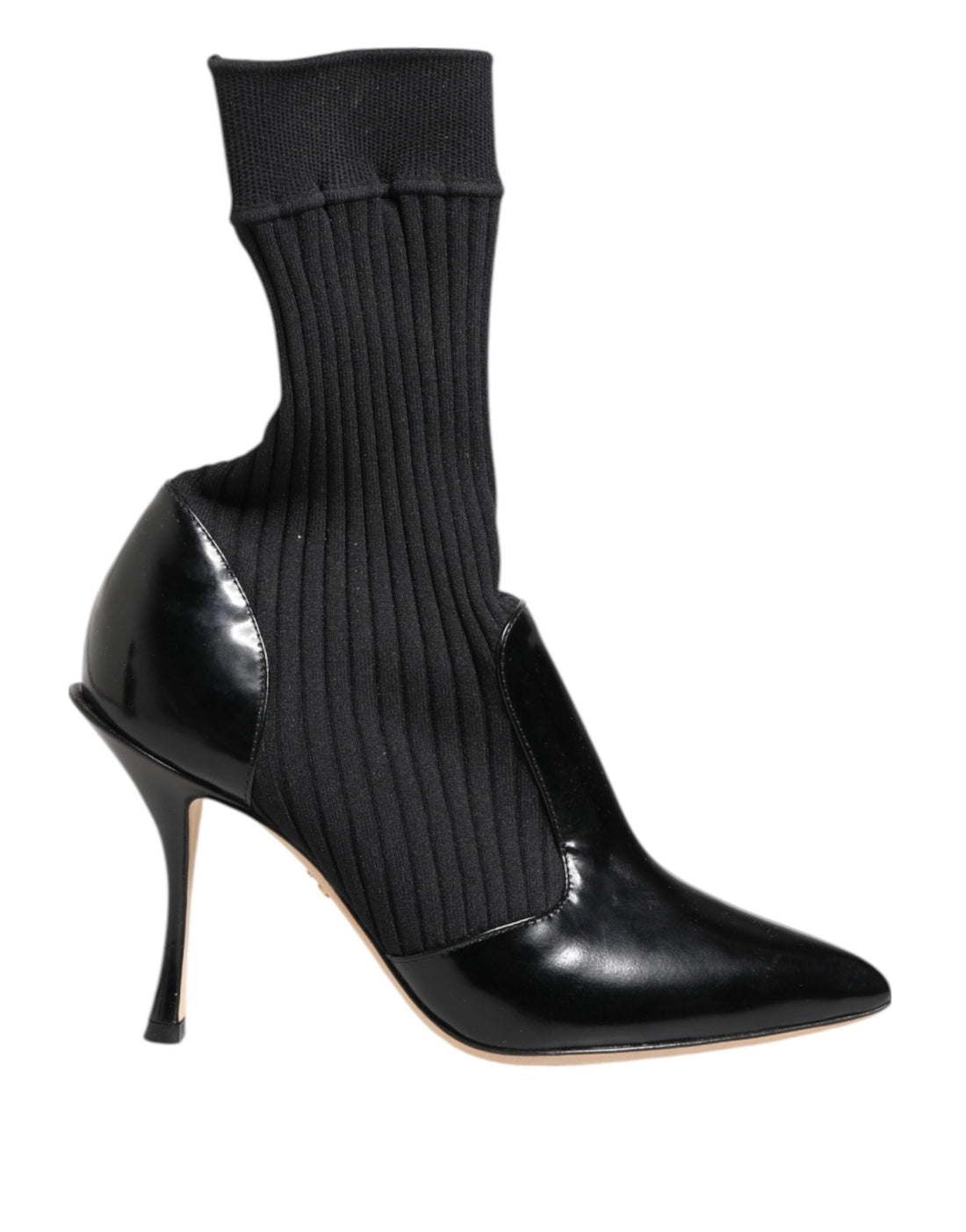 Dolce & Gabbana Black Stretch Stilettos Booties Socks Shoes - RIMODA