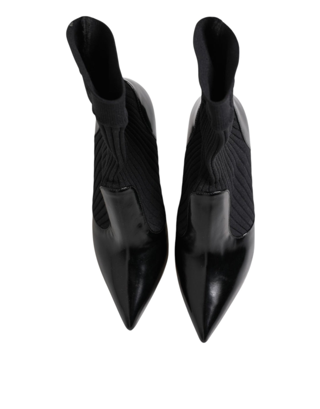 Dolce & Gabbana Black Stretch Stilettos Booties Socks Shoes - RIMODA